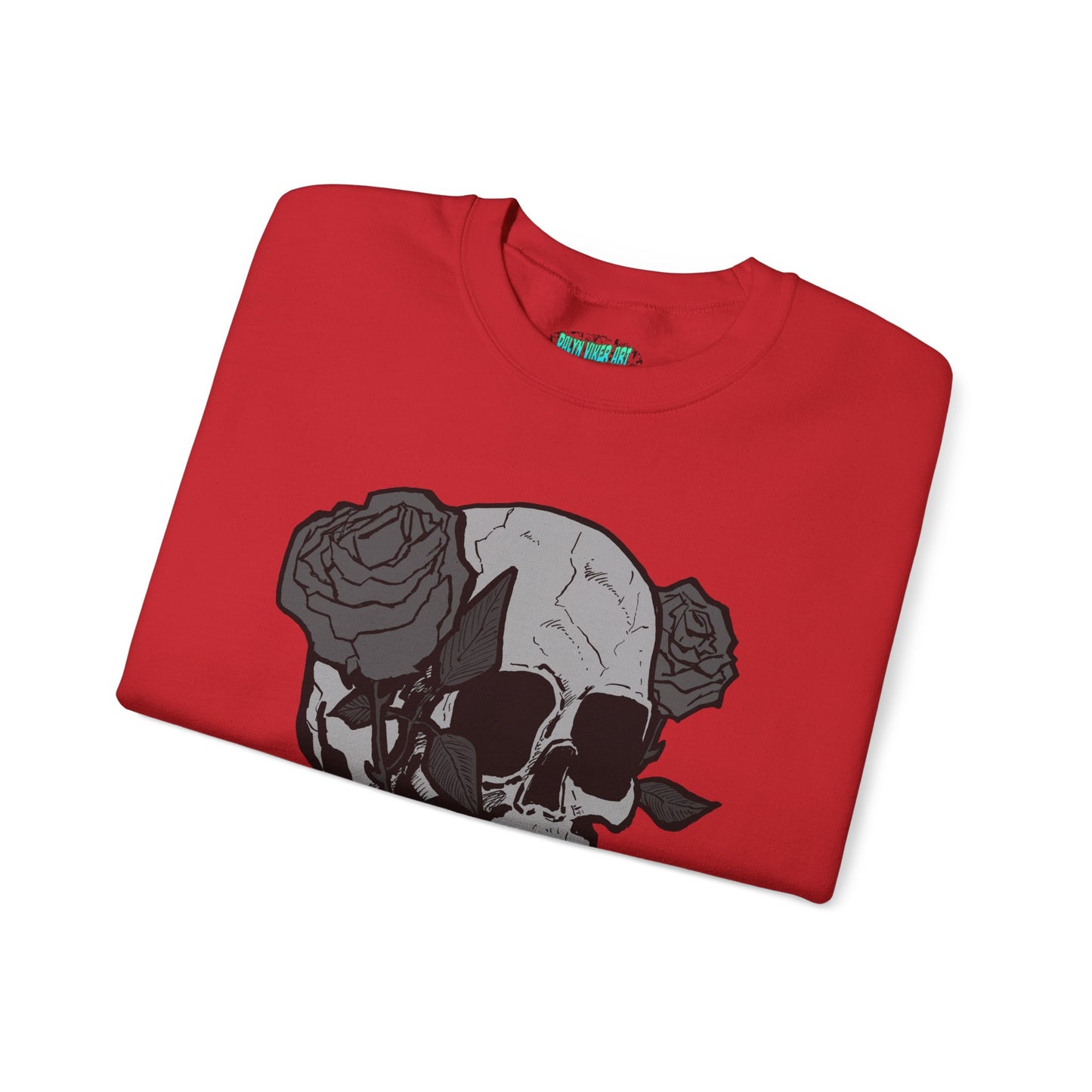Skull and Roses Crewneck Sweatshirt - Unisex Heavy Blend™