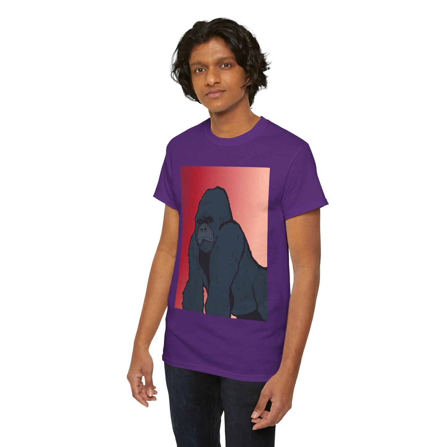 Gorilla Graphic Tee — Vintage Sunset Primate Illustration Shirt