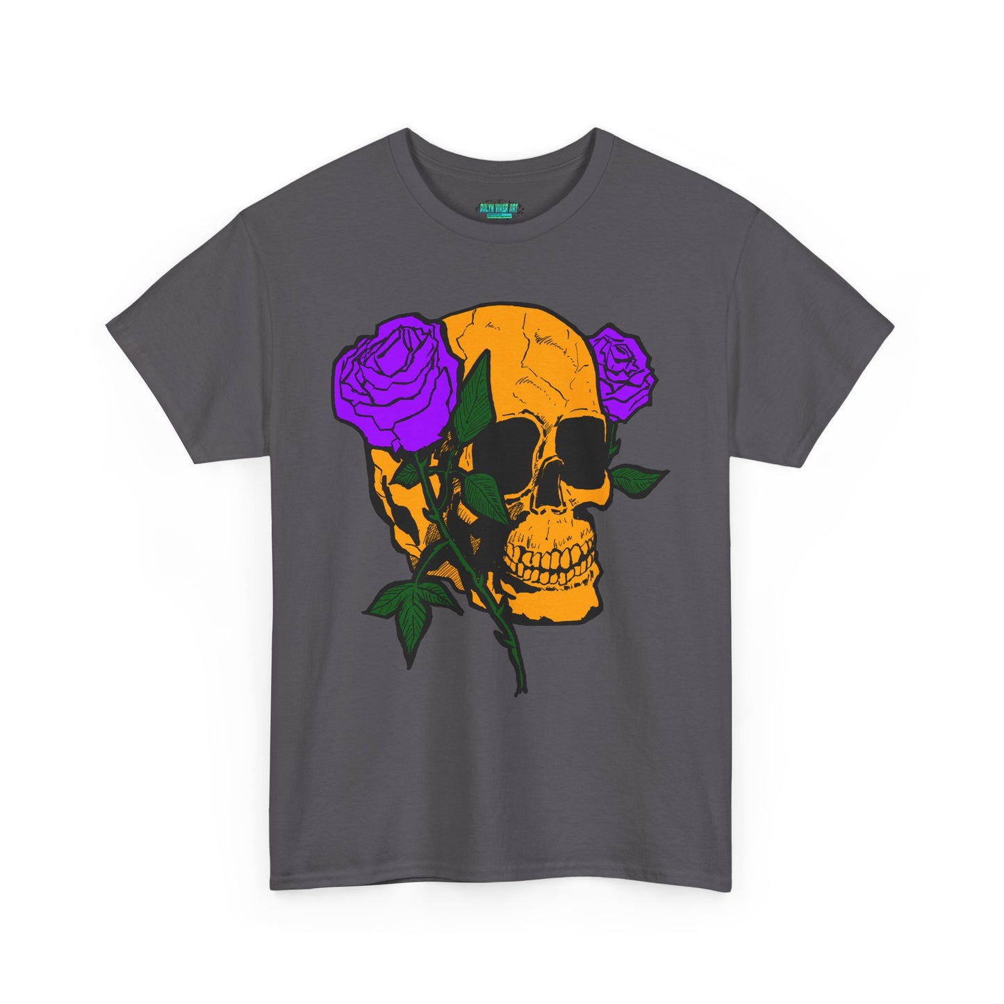 Skull and Roses Unisex Tee, Gothic Aesthetic Shirt, Vintage Graphic T-Shirt, Streetwear Essentials, Edgy Casual Wear
