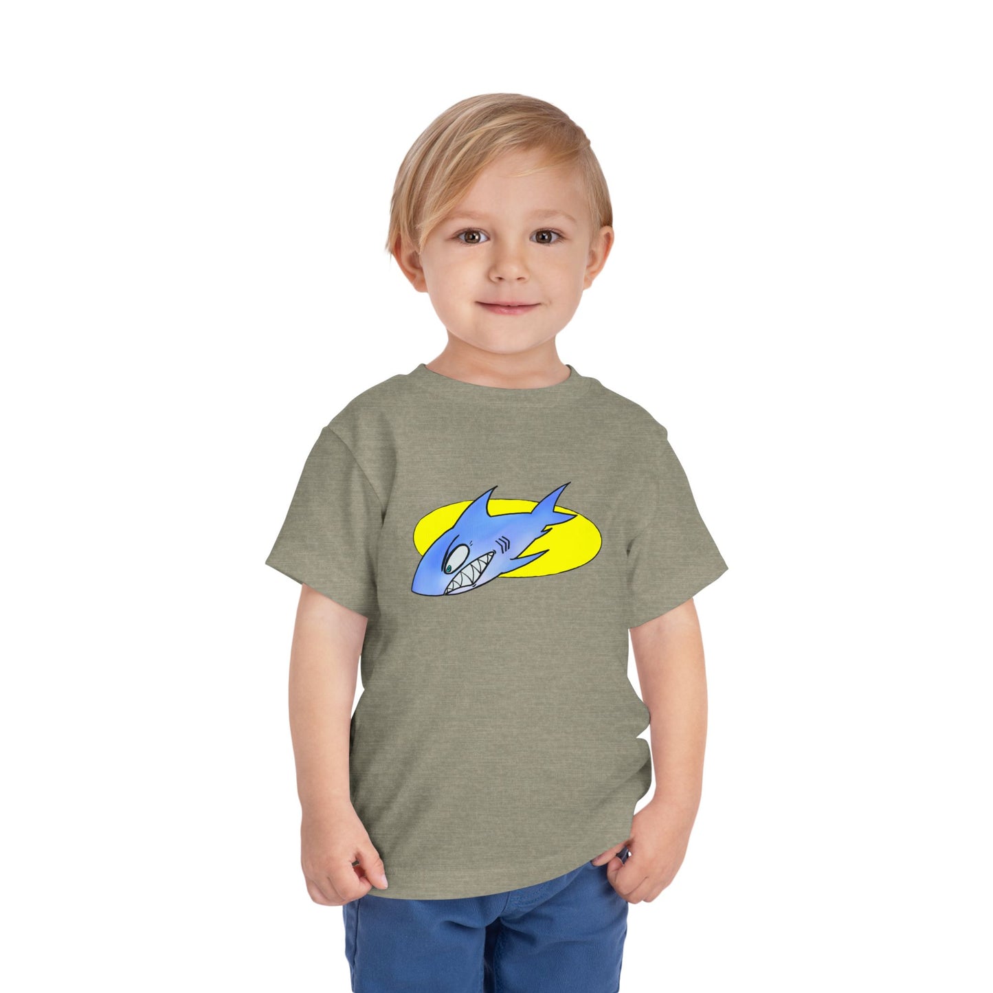 Toddler Shark Tee — Cute Blue Shark Graphic Kids Shirt