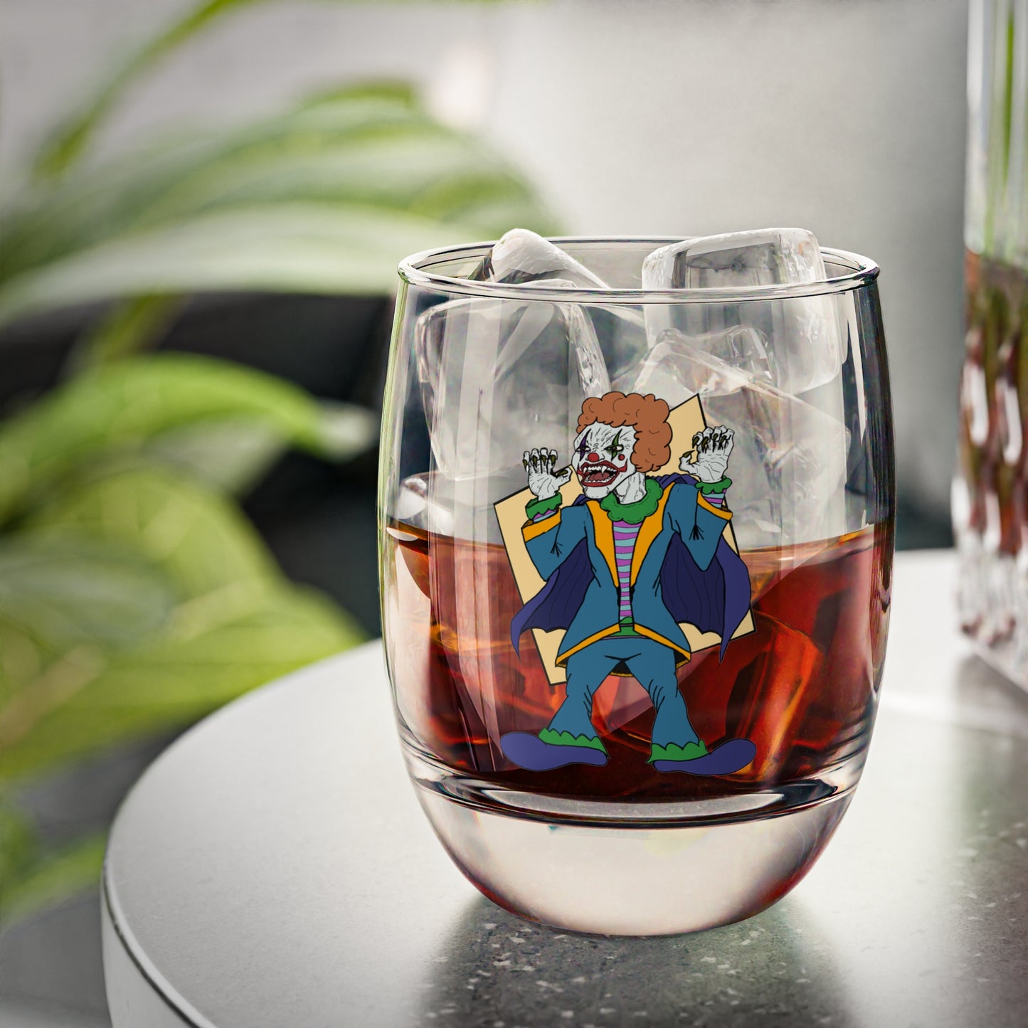 Vampire Clown Whiskey Glass