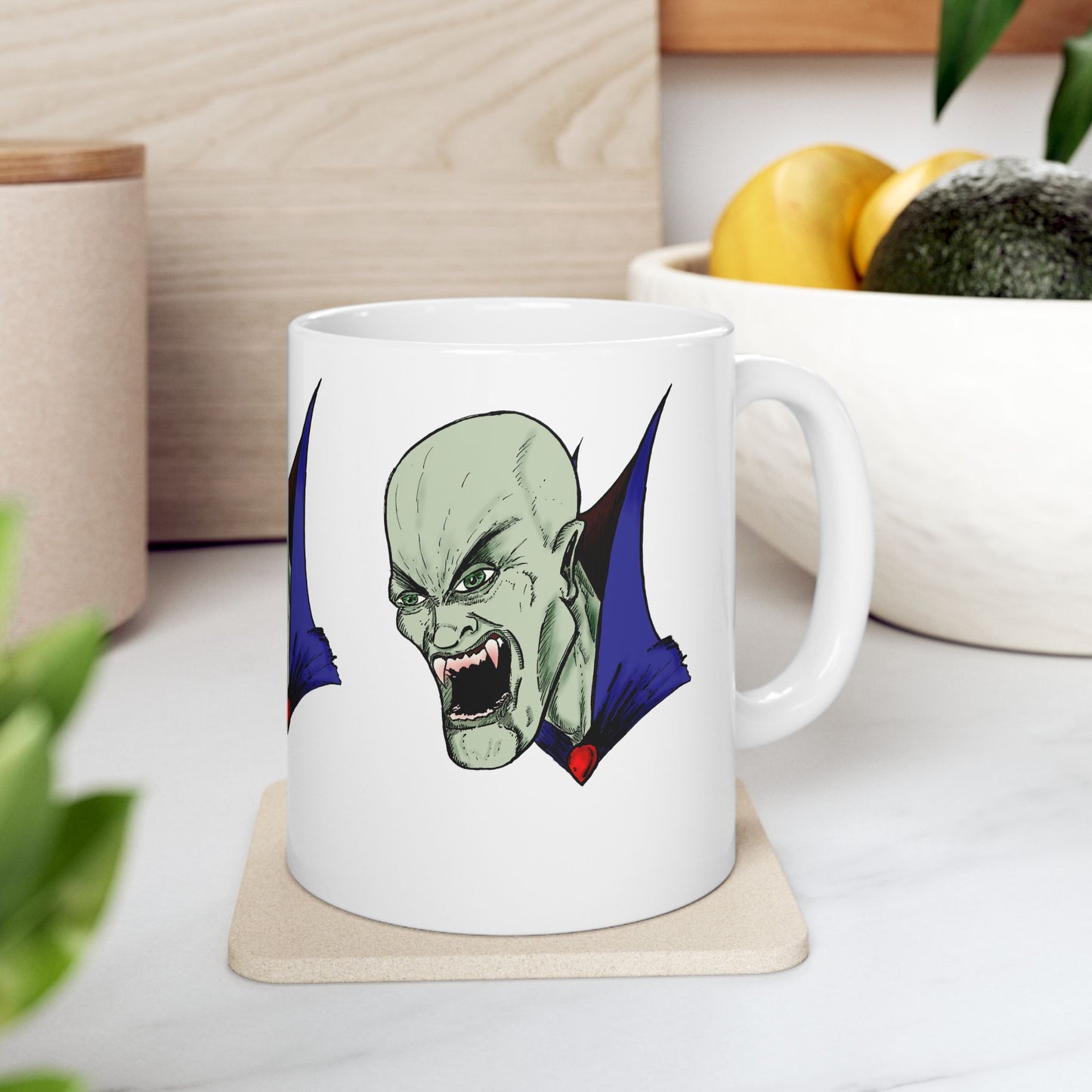 Bloodsucking Vampire Ceramic Mug, (11oz)