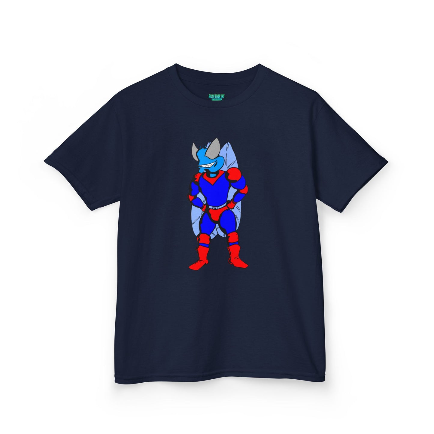 Astro-Fly Kids Superhero T-Shirt — Cute Red & Blue Winged Hero Tee for Boys & Girls