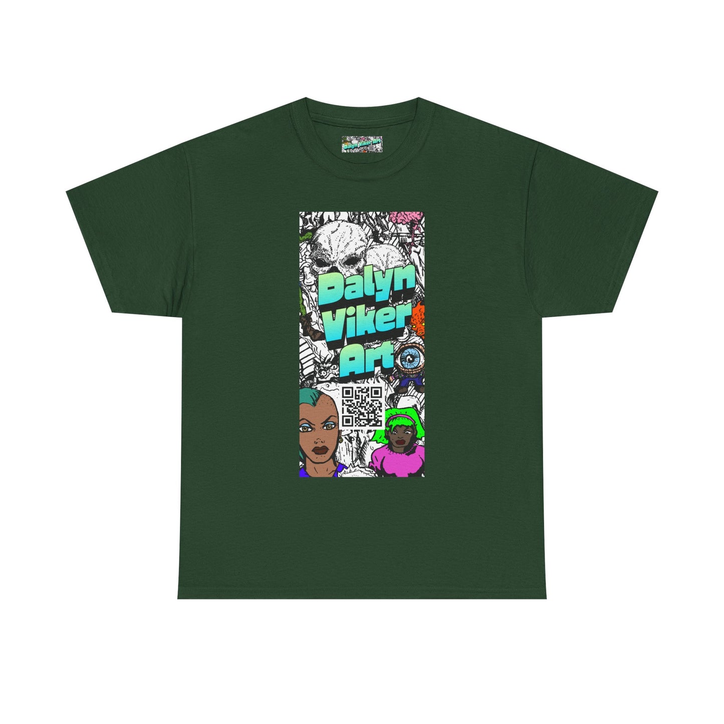 Graphic Art T-Shirt — "Dalyn Viker Art" Vertical Collage Tee