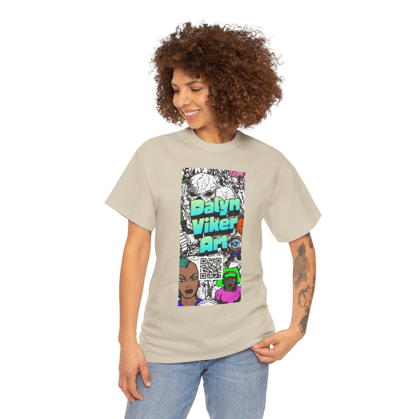 Graphic Art T-Shirt — "Dalyn Viker Art" Vertical Collage Tee