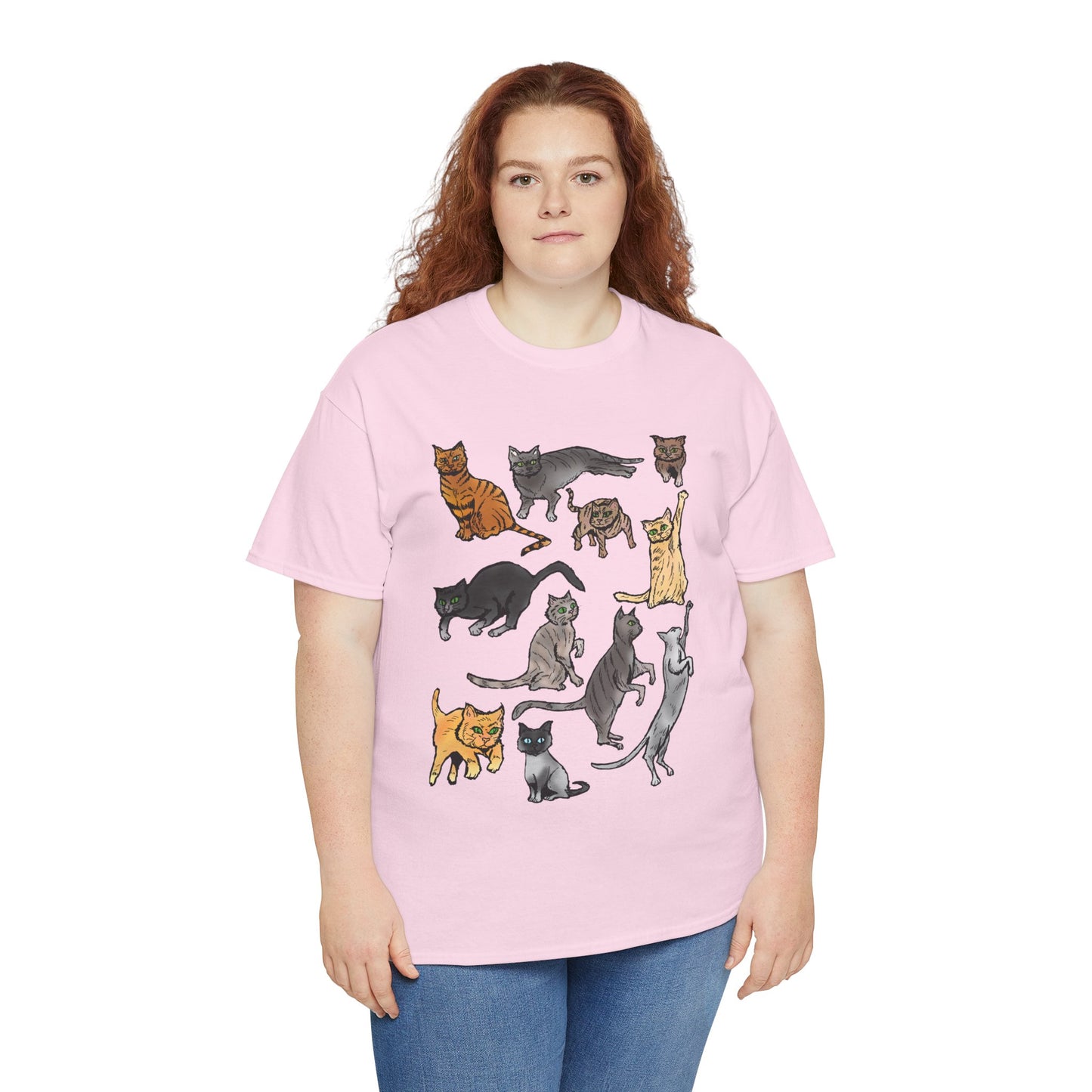 Cats Collage T-Shirt — Cute Cat Illustration Tee for Cat Lovers