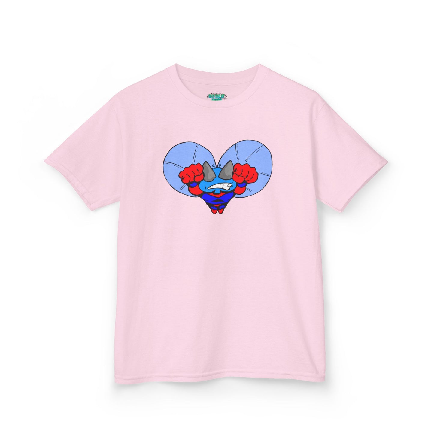 Astro-Fly Kids Superhero T‑Shirt — Cute Blue Hero Design