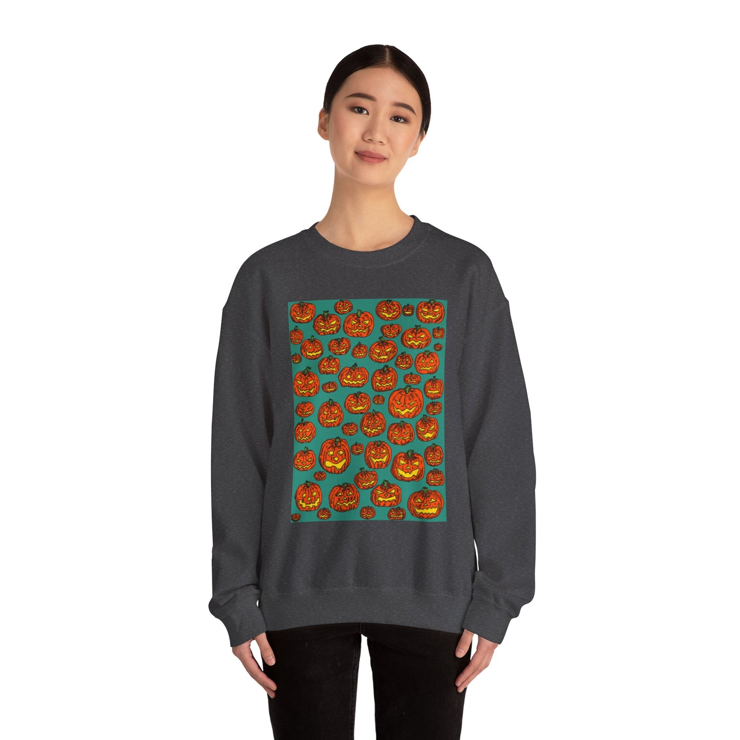 Halloween Pumpkin Crewneck Sweatshirt