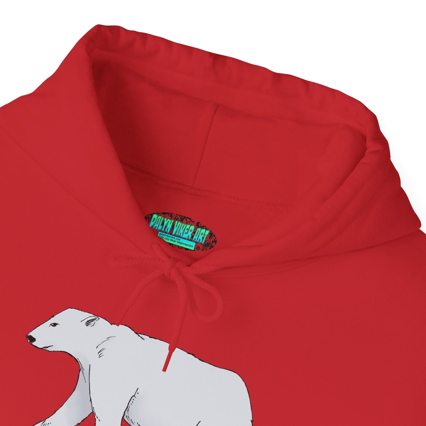 Cozy Polar Bear Hoodie - Warm Winter Fashion, Unisex Sweatshirt, Gift for Animal Lovers, Perfect for Cold Days, Cute Outdoor Wear