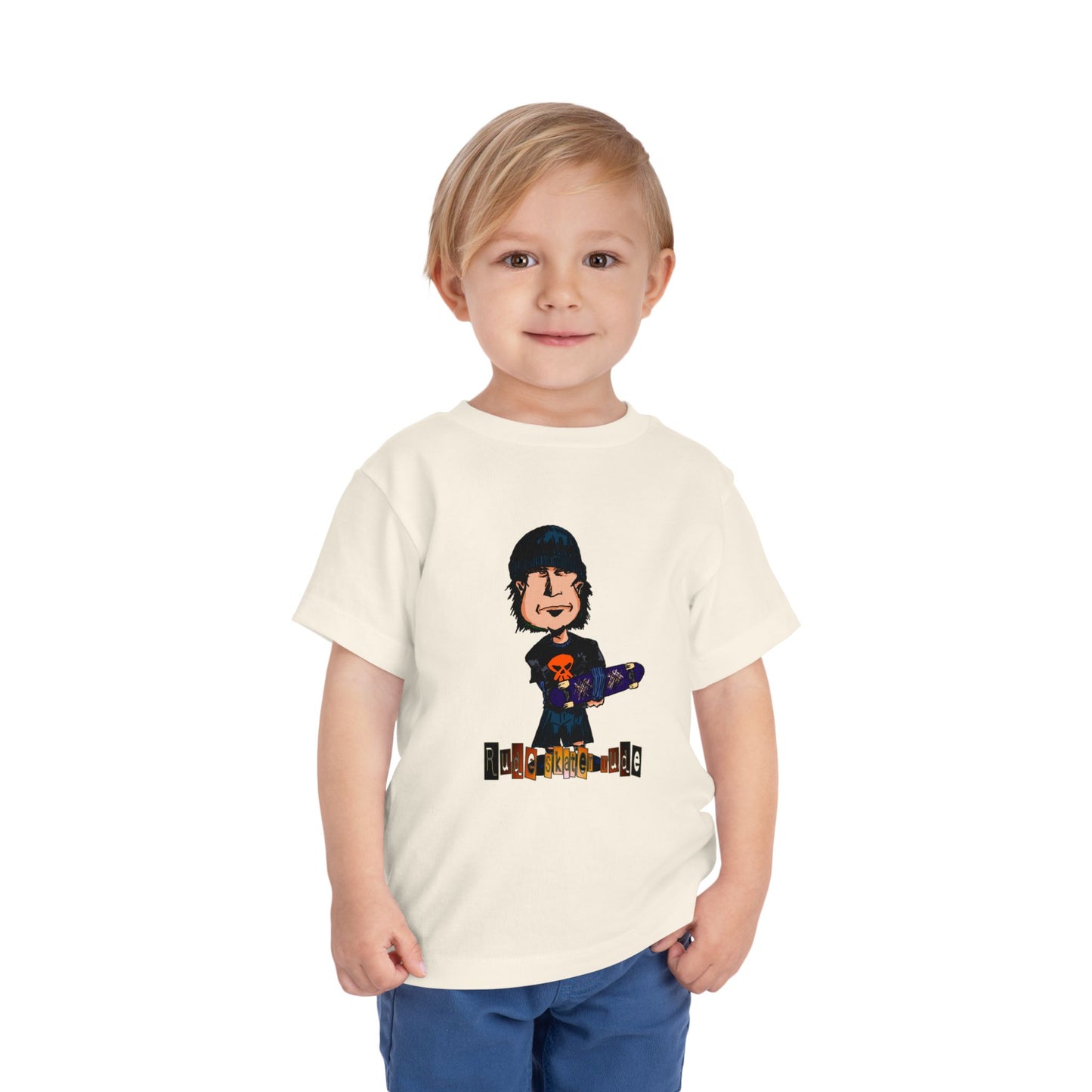 Toddler Tee — Cute Rude Skater Dude Kid Skateboard Graphic Shirt