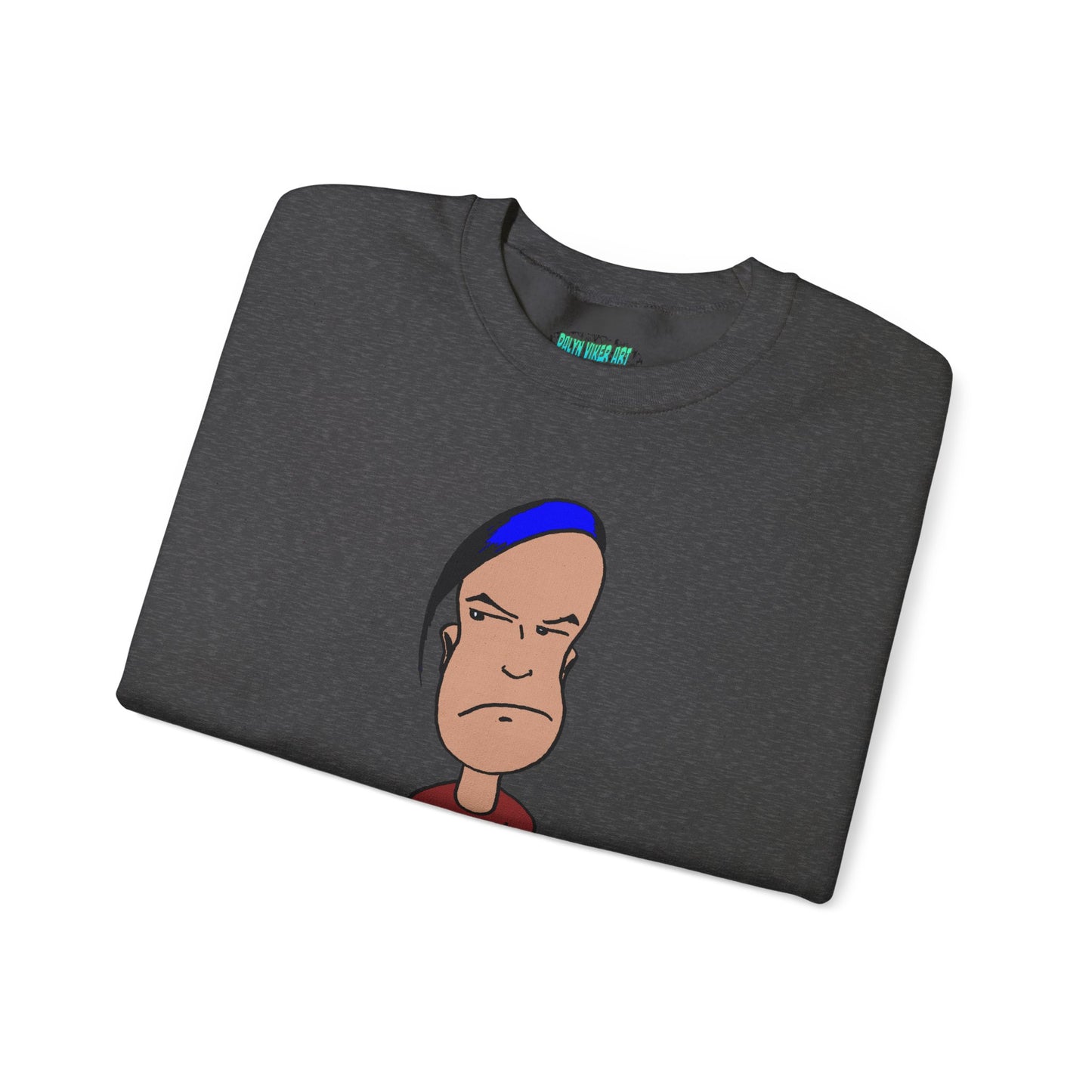 Smug Cartoon Graphic Crewneck Sweatshirt for Casual Style