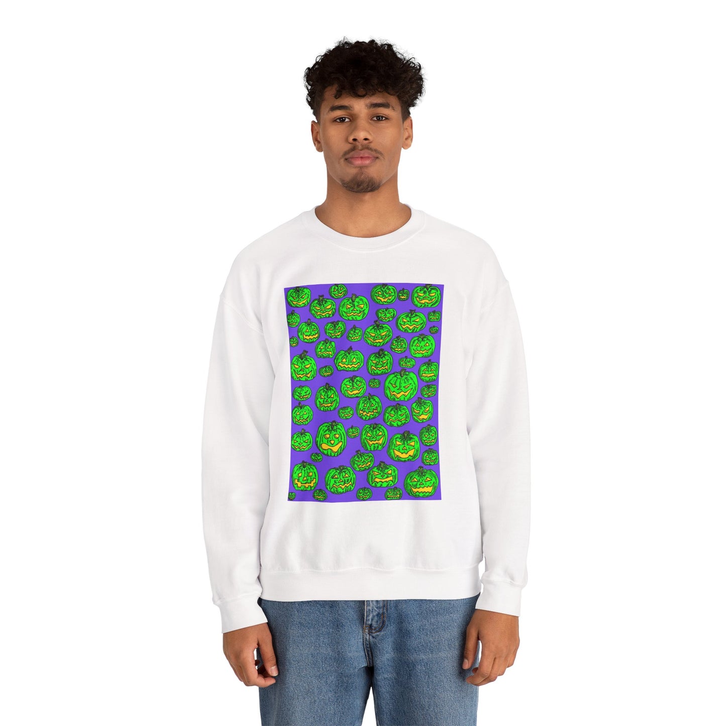 Halloween Pumpkin Crewneck Sweatshirt