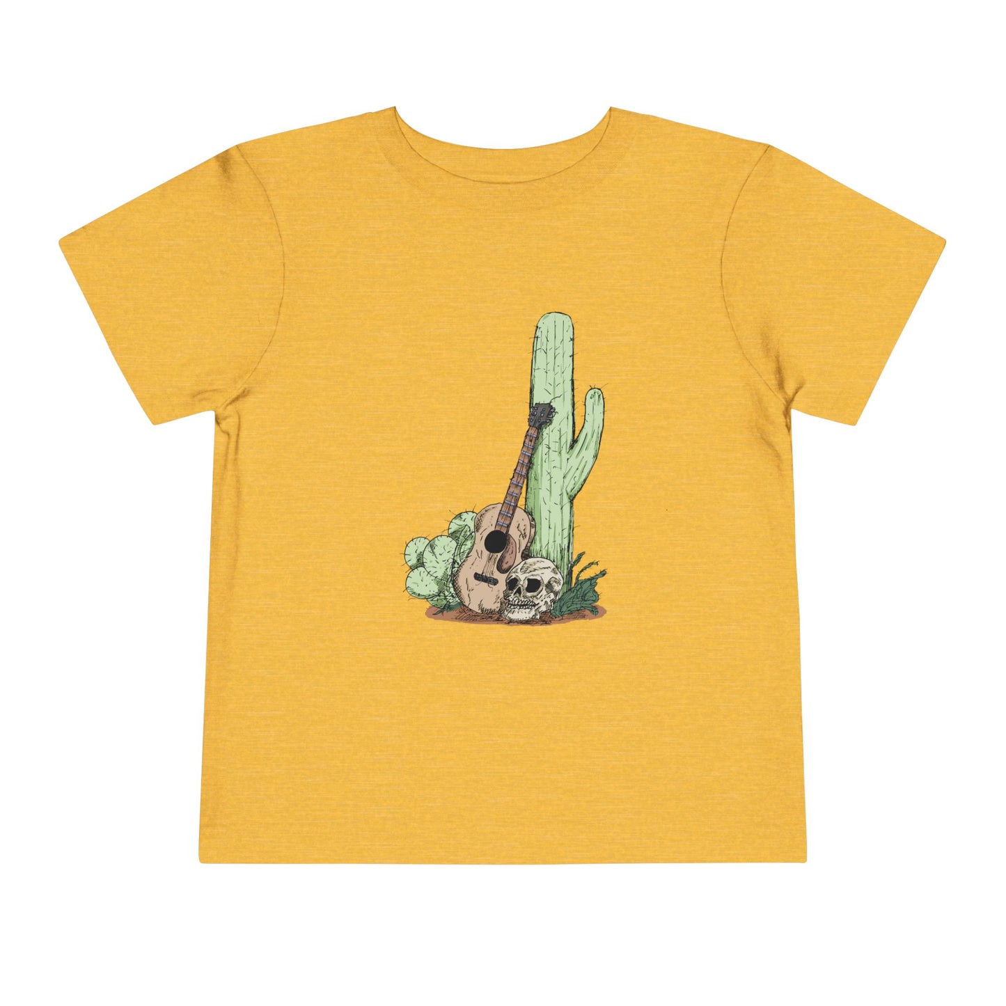 Toddler Tee — Desert Cactus with Guitar Graphic