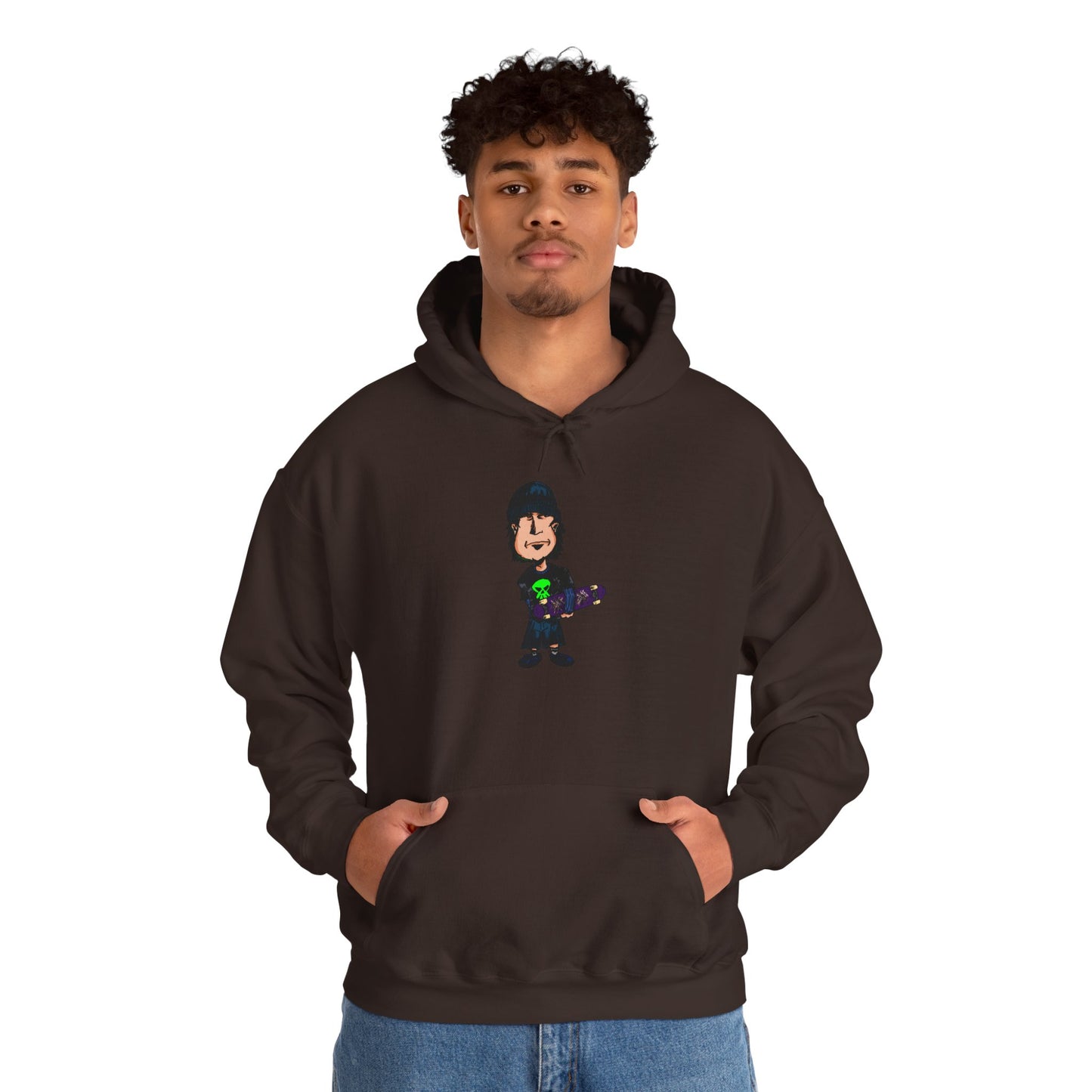 Rude Skater Dude Cartoon Hoodie – Skate Punk Sweatshirt