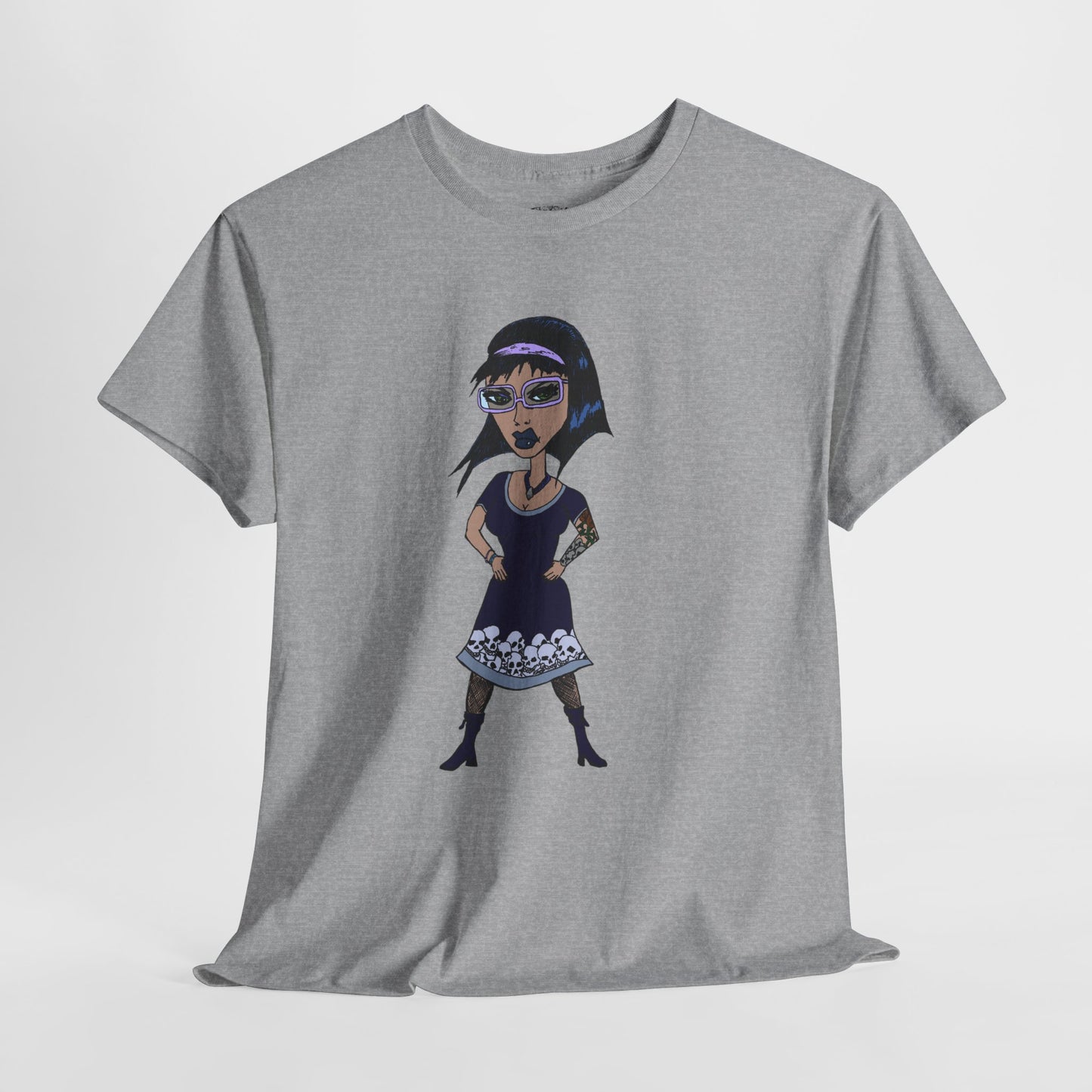 Gothic Doll T-Shirt — Retro Vampire Girl Graphic Tee