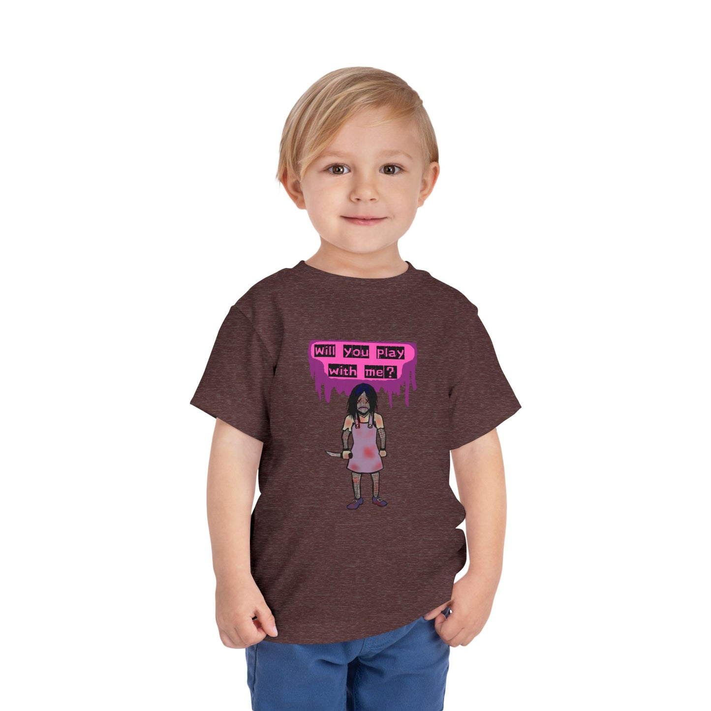 Toddler Tee - Evil Doll - Will You Play With Me