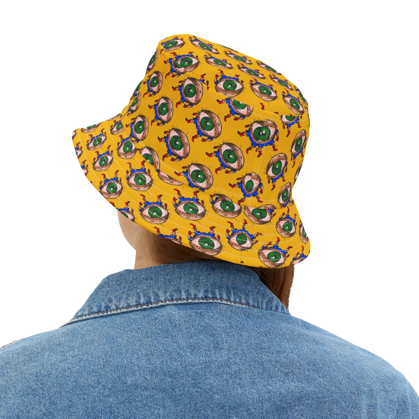 Terrif-EYE-ing Colorful Cartoon Eye Bucket Hat – Fun Summer Accessory