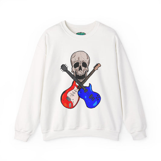 Skull and Guitar Crewneck Sweatshirt