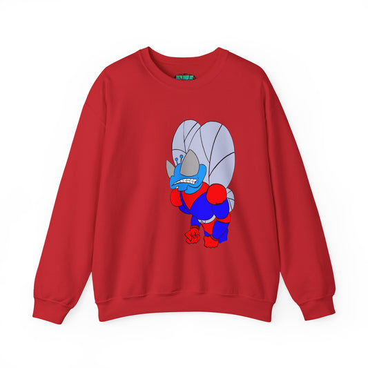 Astro-Fly Playful Cartoon Character Crewneck Sweatshirt