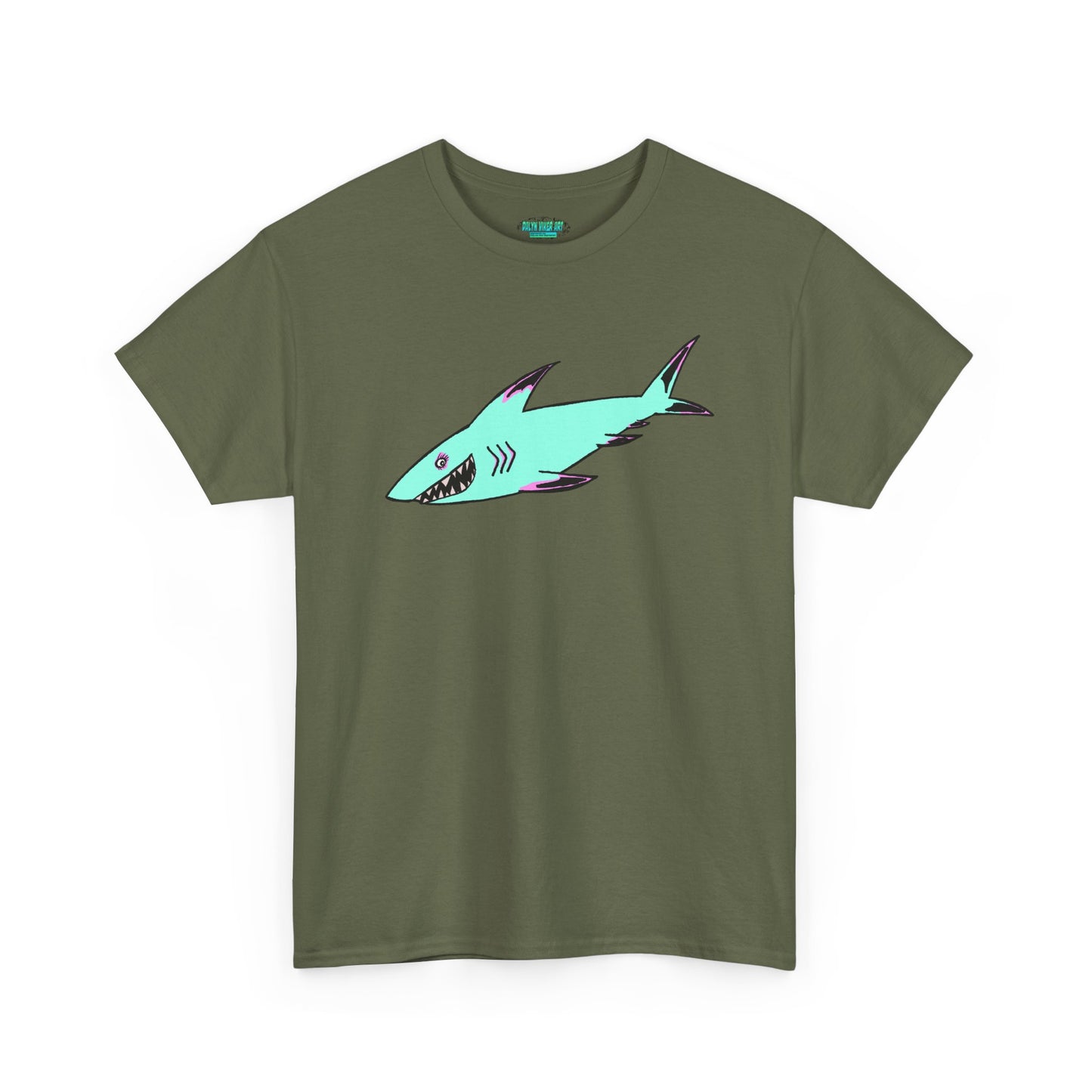Cool Shark Graphic Unisex Heavy Cotton Tee, Ocean Lover Shirt, Beachwear, Casual Everyday Tee, Gift for Sharks Fans