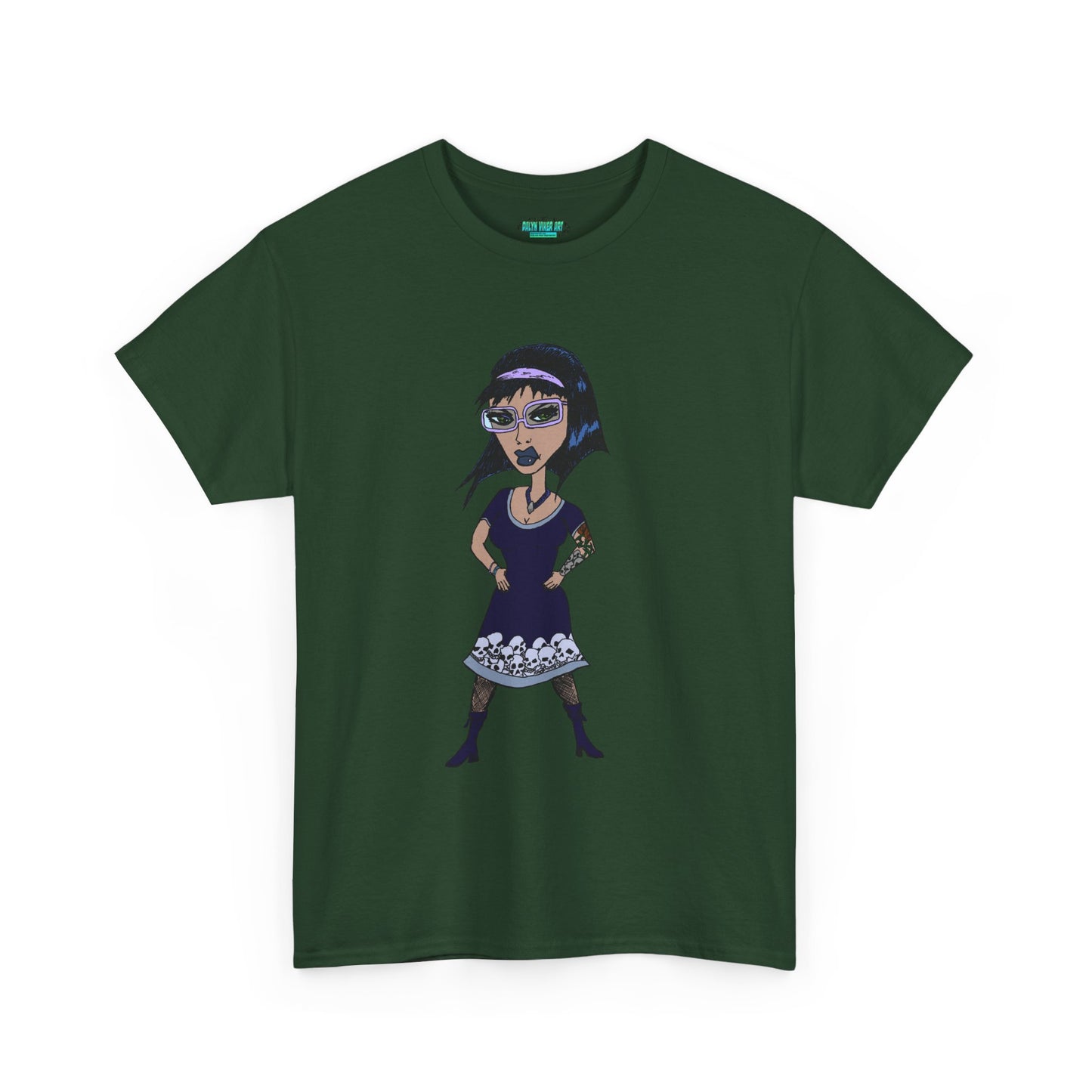 Gothic Doll T-Shirt — Retro Vampire Girl Graphic Tee