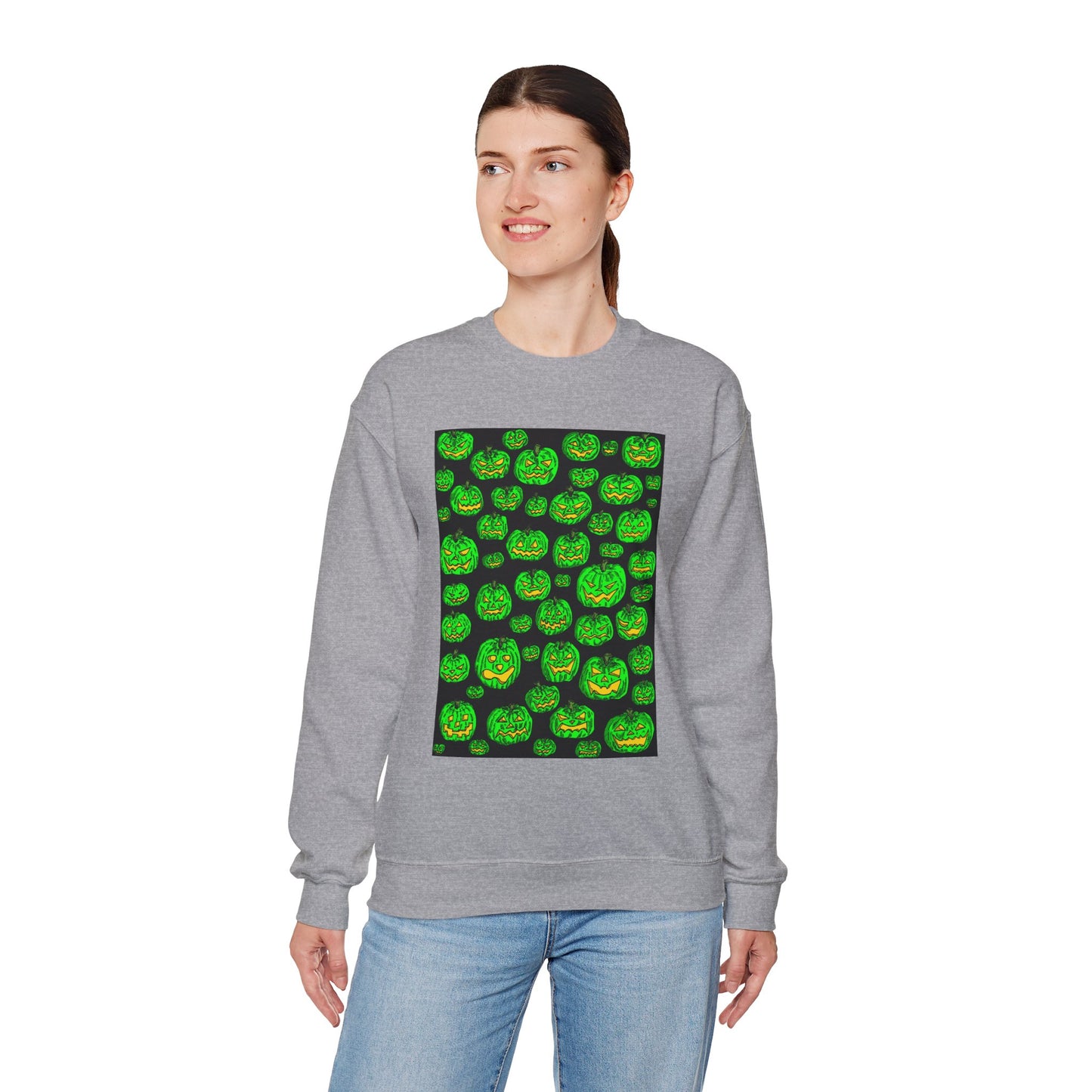 Halloween Pumpkin Crewneck Sweatshirt