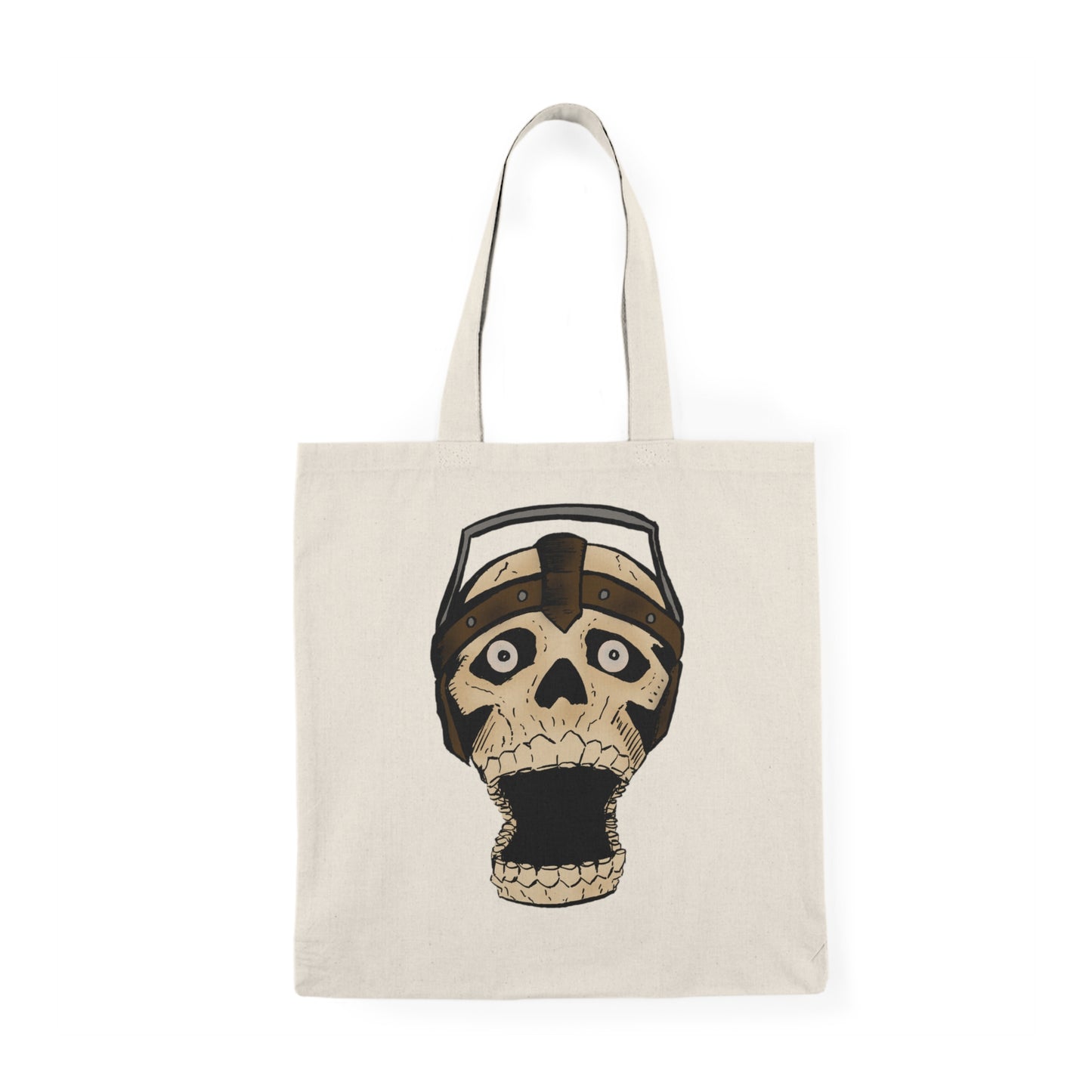 Unique Skull Tote Bag - Eco-Friendly Natural Canvas Shopper