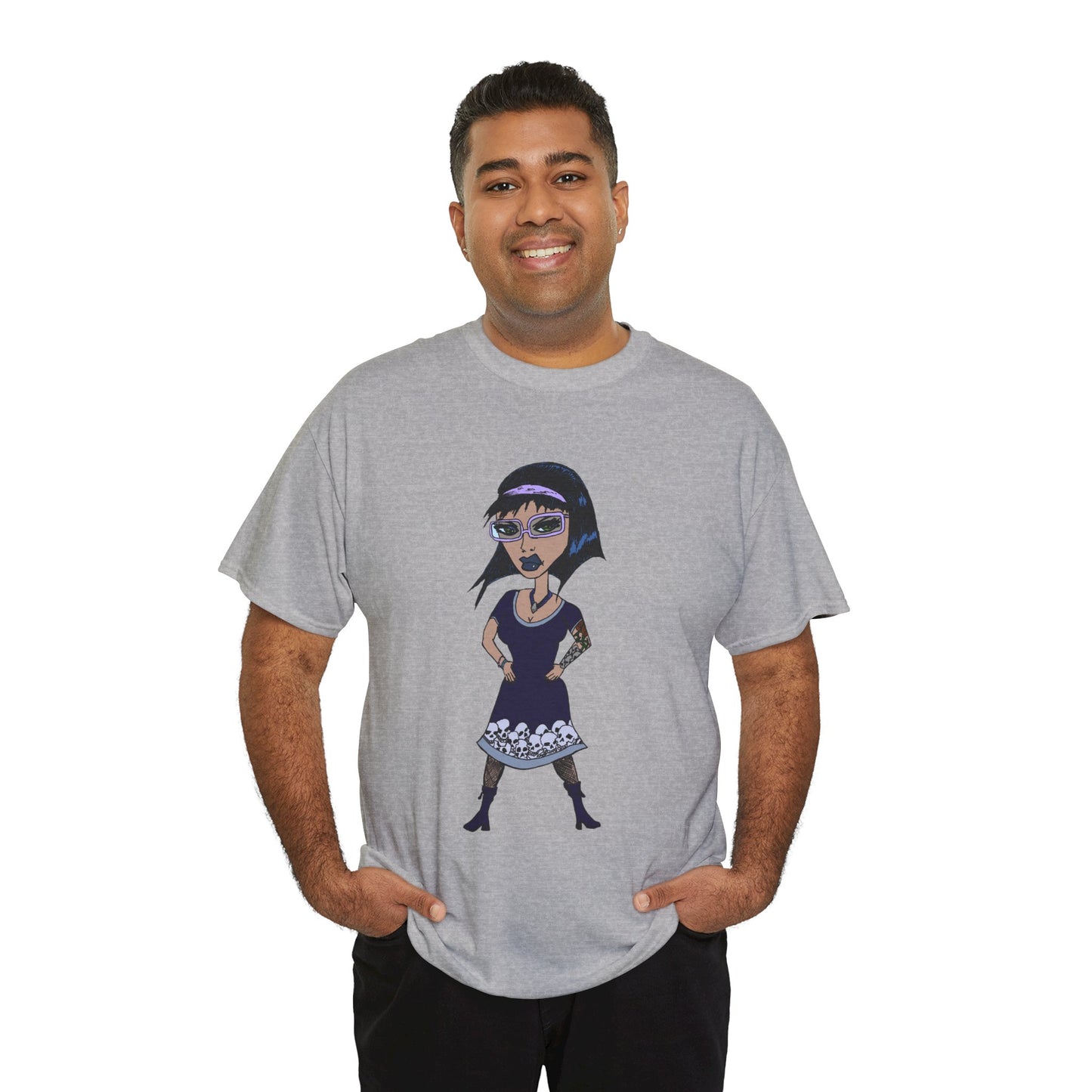 Gothic Doll T-Shirt — Retro Vampire Girl Graphic Tee