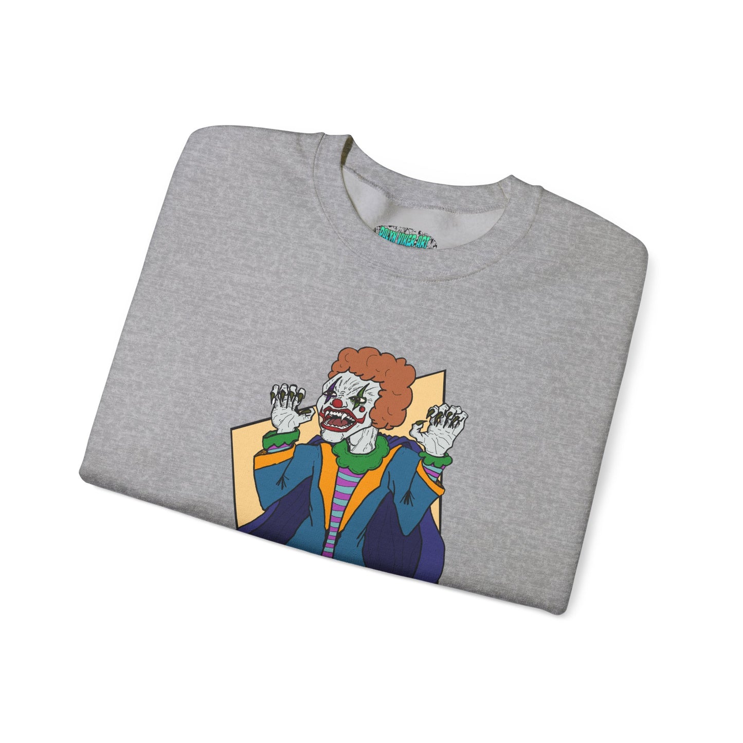 Vampire Clown Funny Horror-Inspired Unisex Crewneck Sweatshirt