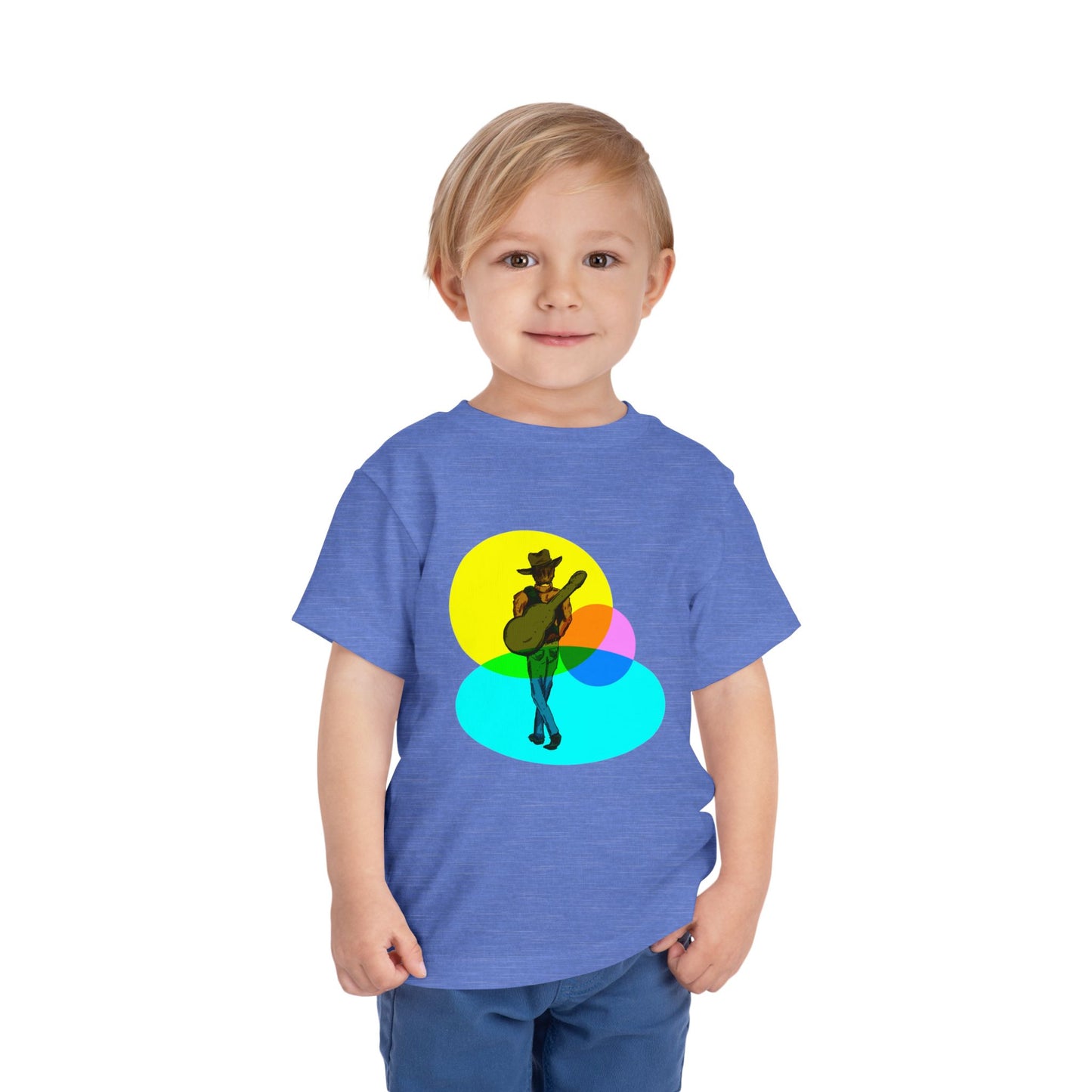 Toddler Tee — Colorful Cowboy Guitar Kids Shirt