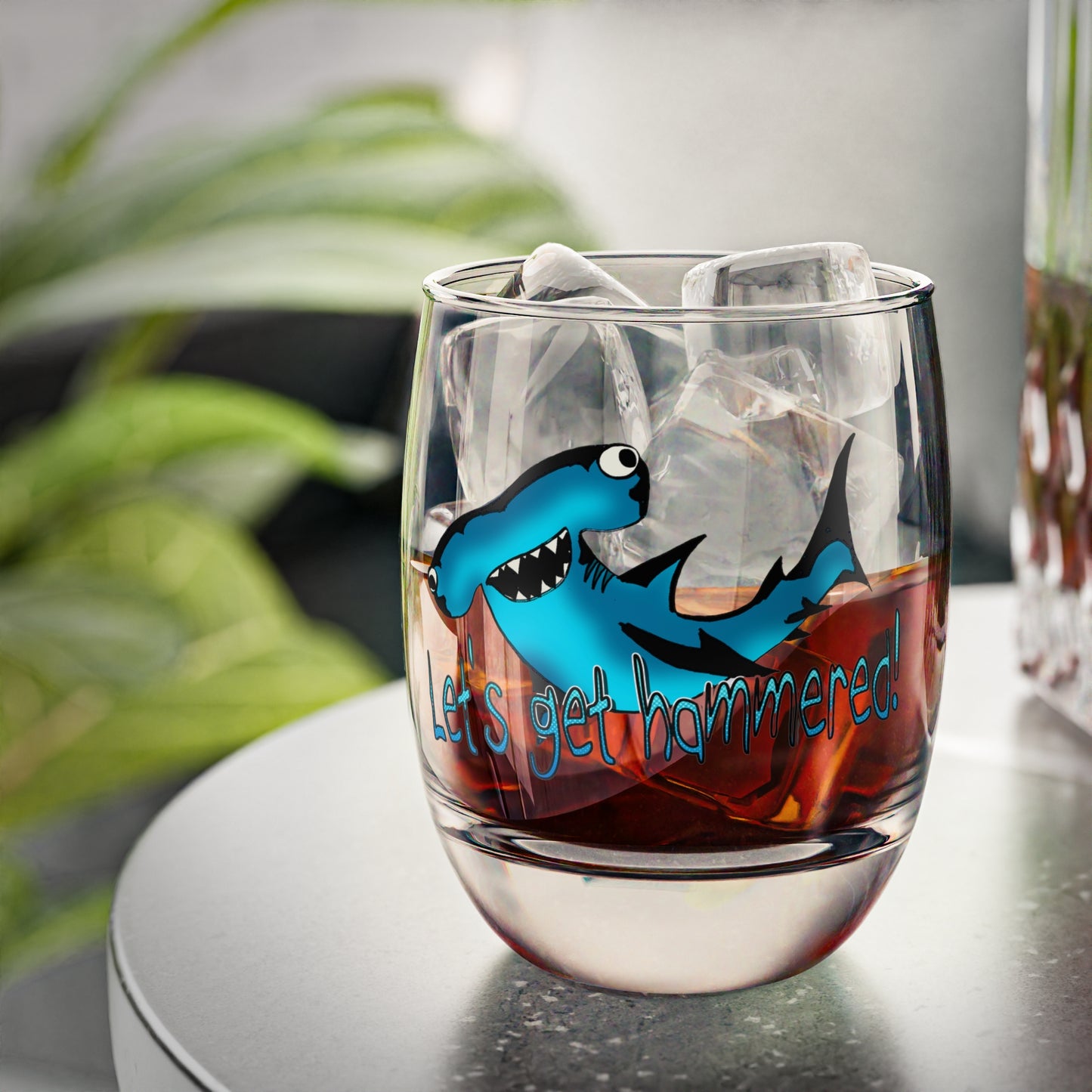 Let's Get Hammered!  Hammerhead Shark Whiskey Glass