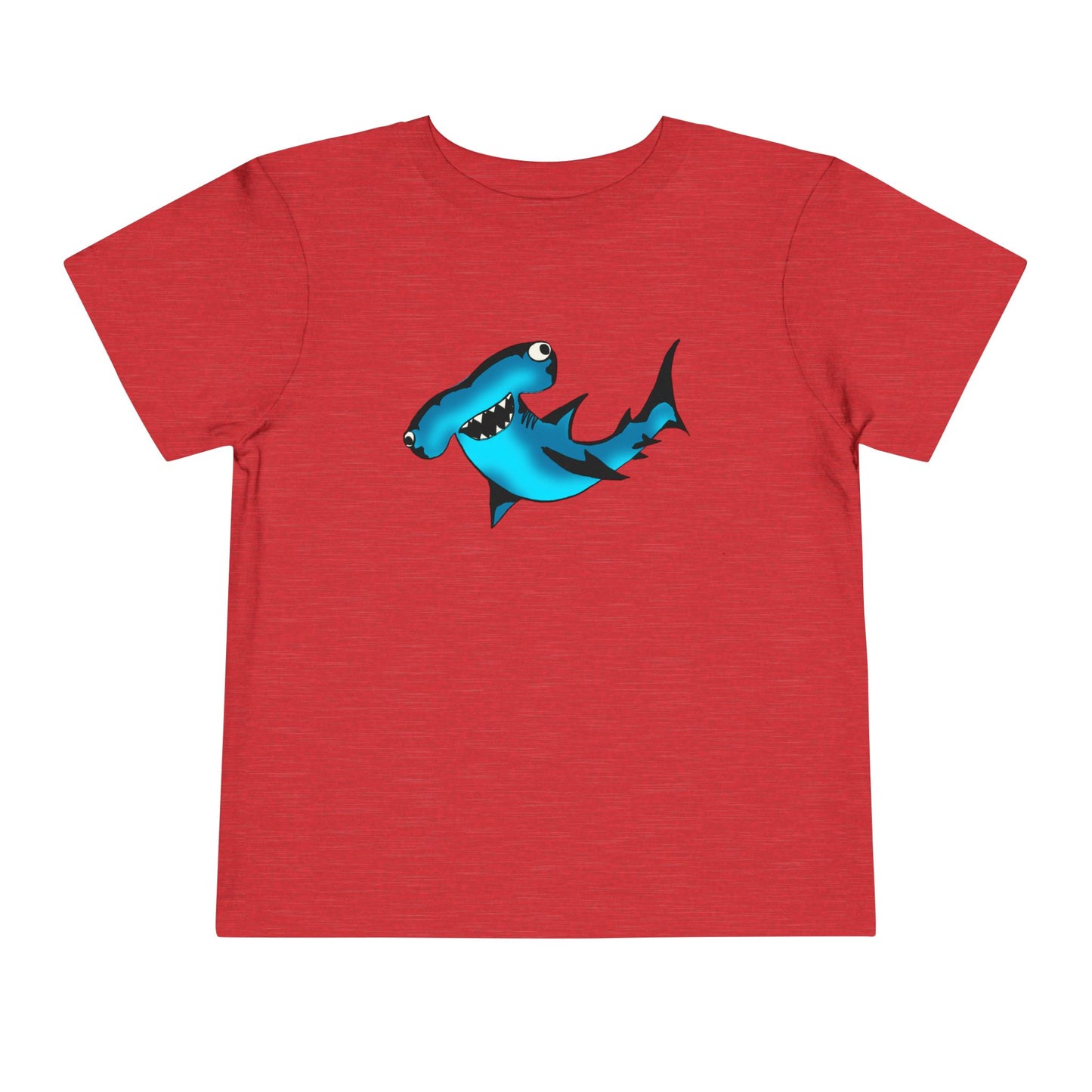 Toddler Shark Tee - Cute Blue Harley Hammerhead Graphic Kids Short Sleeve Shirt