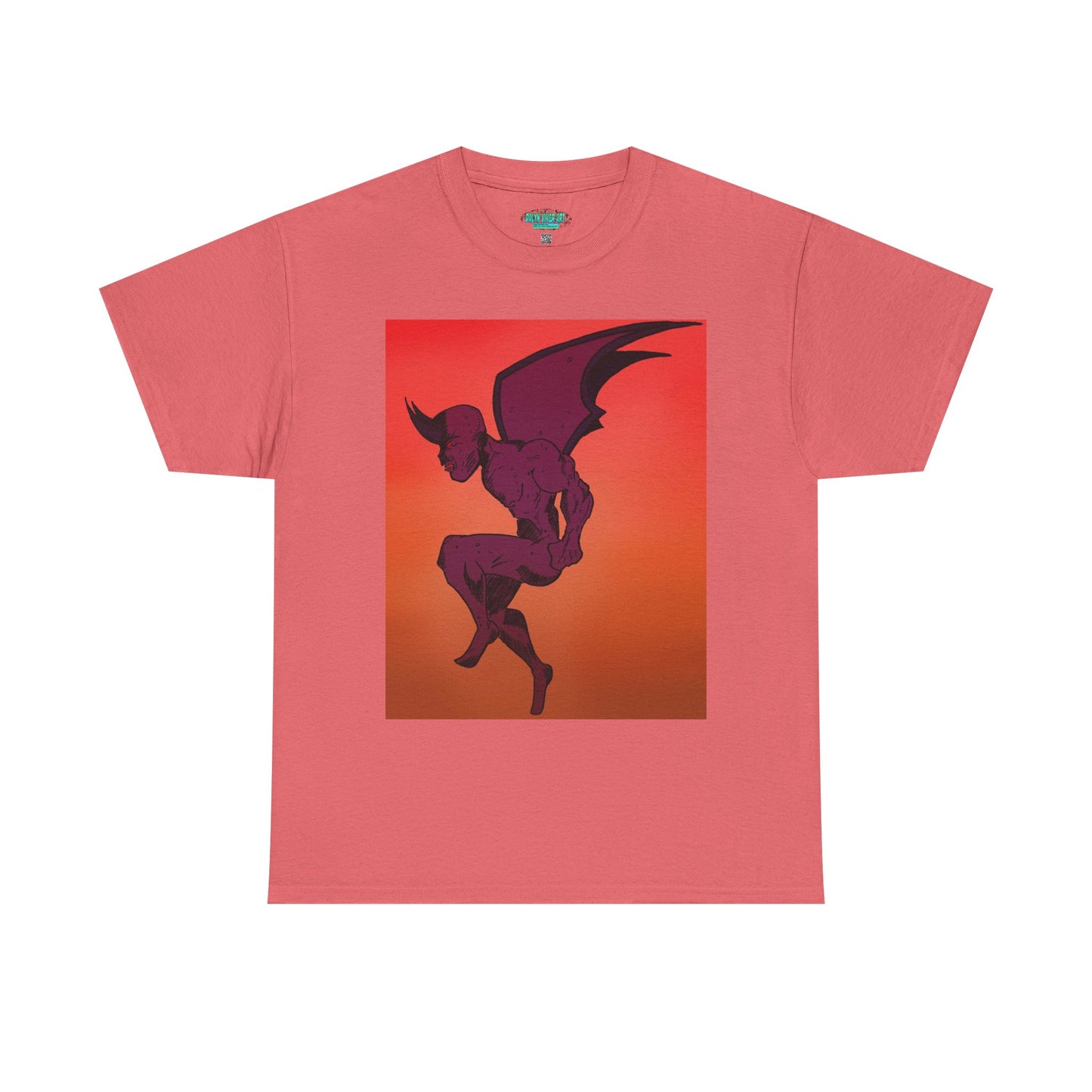 Unisex Heavy Cotton Tee - Vibrant Demon Art Design
