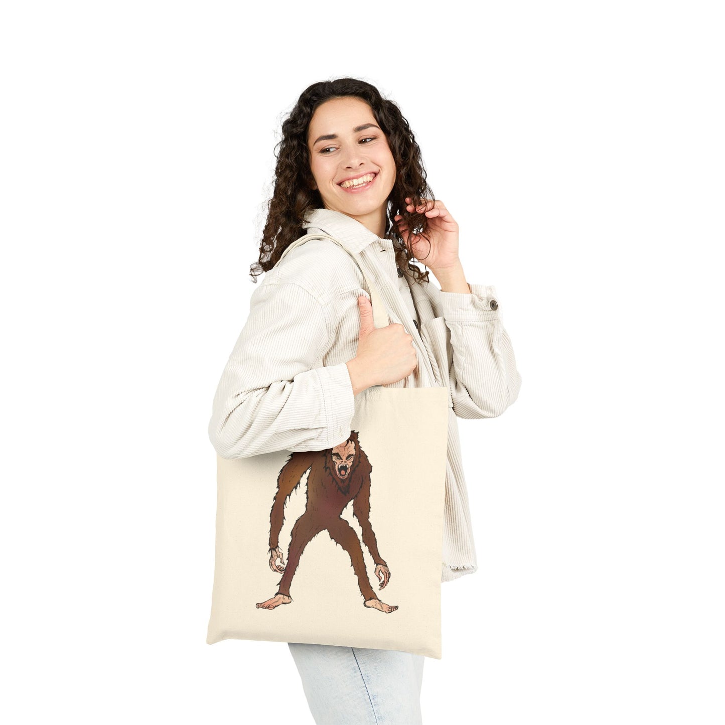 Bigfoot Encounter - Creature Illustration Cotton Tote Bag