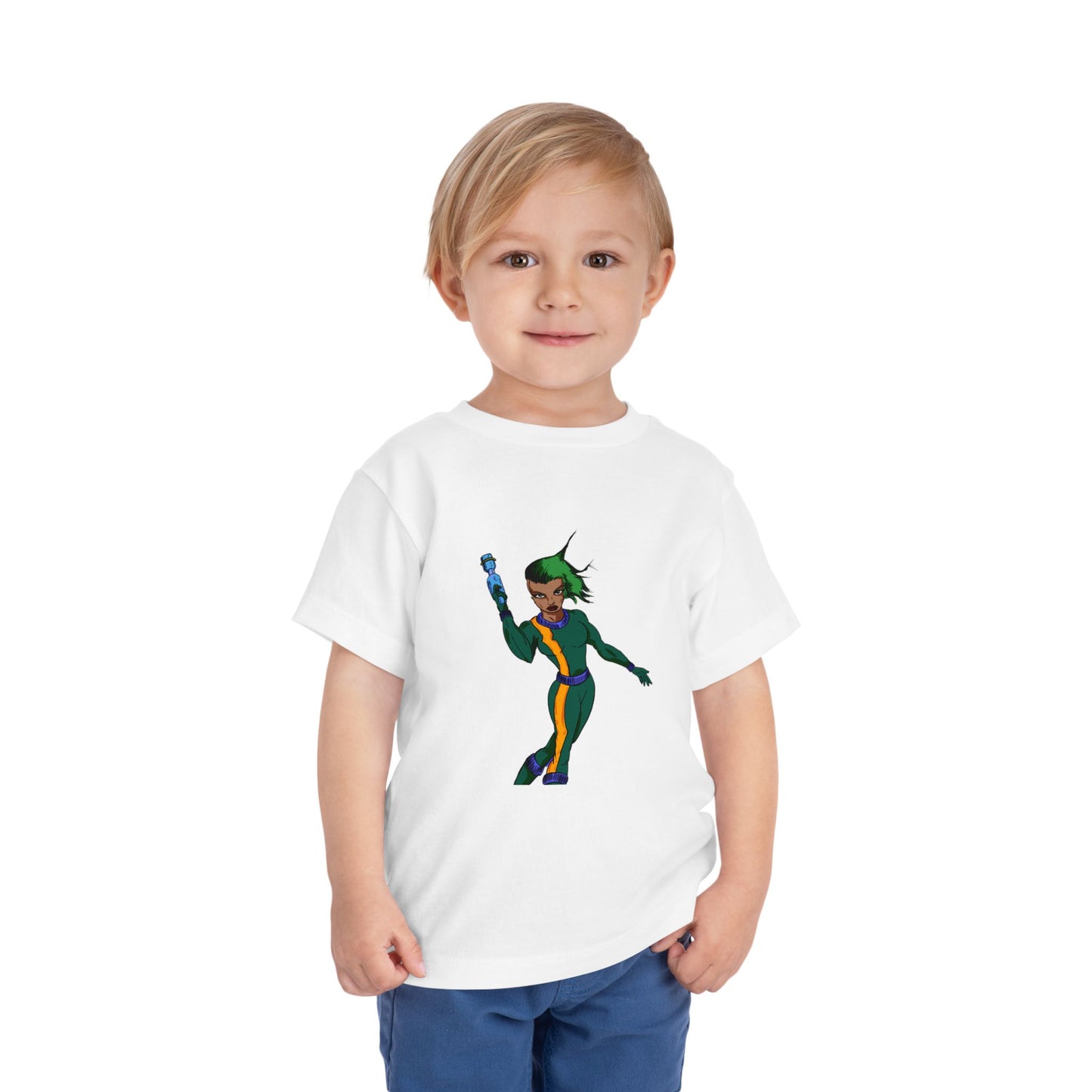 Toddler Tee — Colorful Space Hero Graphic