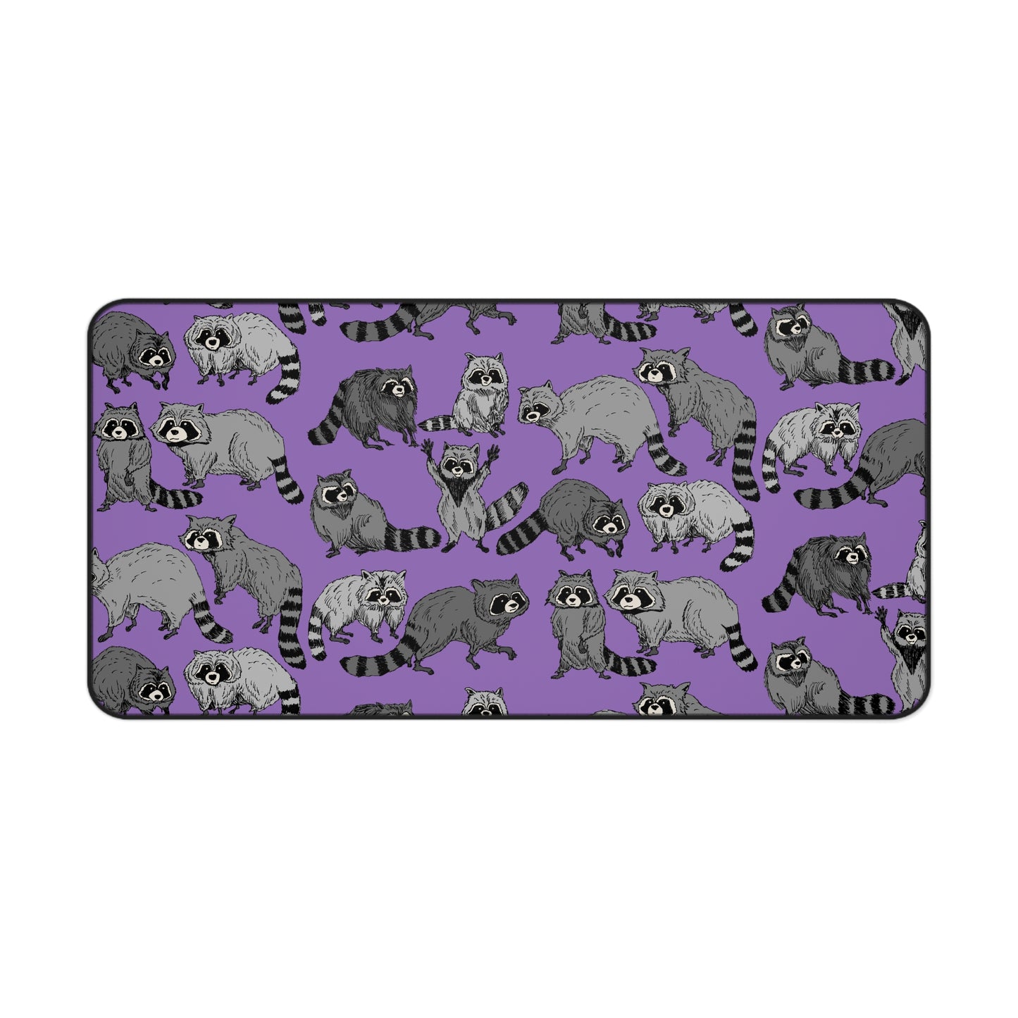 Whimsical Raccoon Desk Mat - Fun Office Decor, Gamer Pad, Animal Lover Gift, Cat-Themed Workspace, Cute Mouse Pad