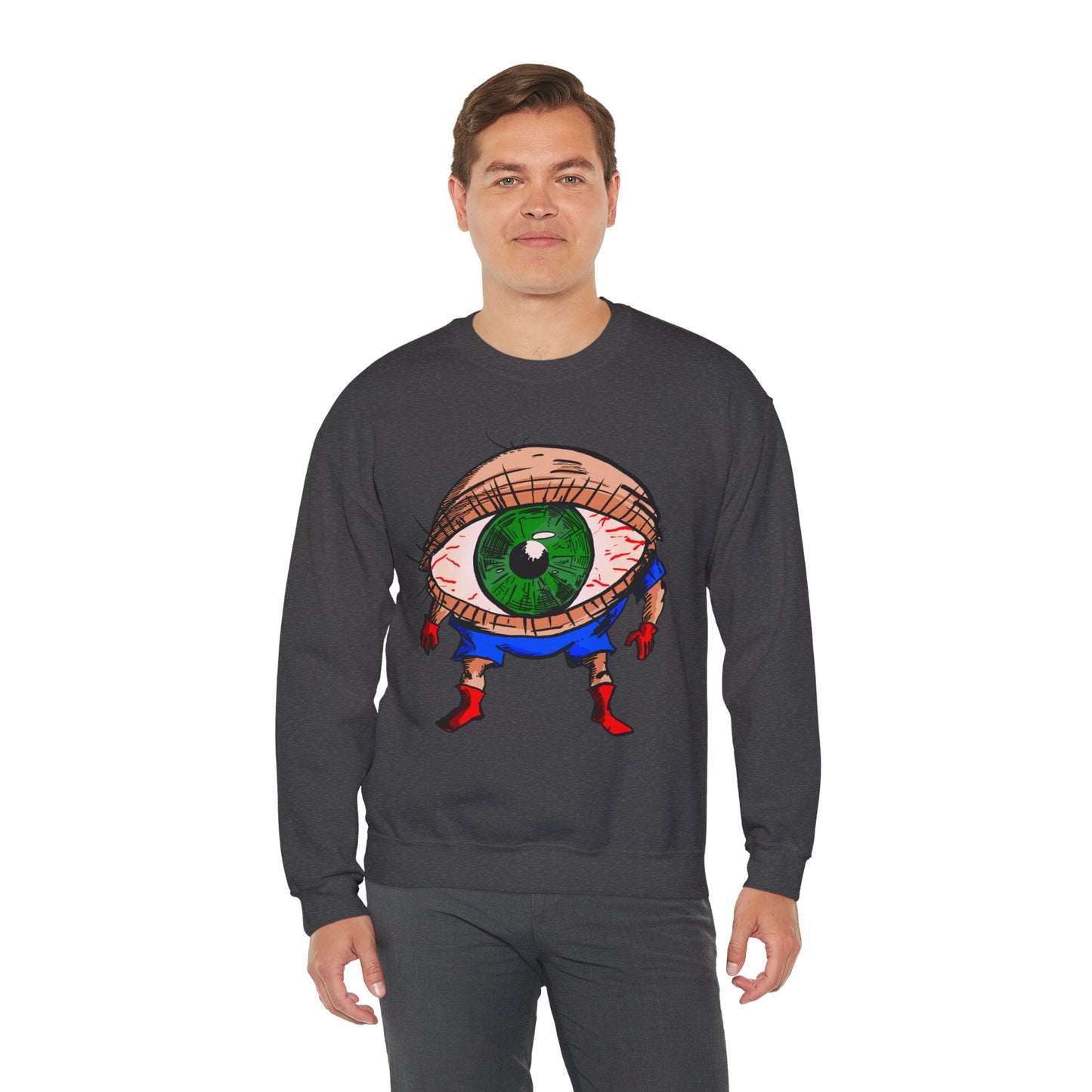 Terrif-EYE-ing Unique Cartoon Eye Sweatshirt - Unisex Heavy Blend™