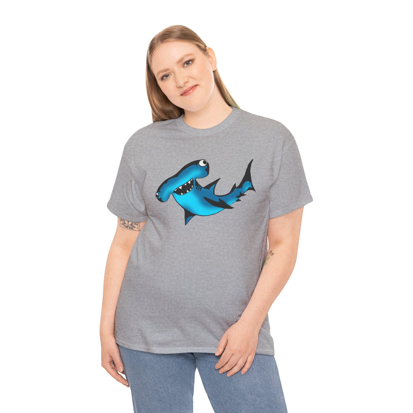 Funny Shark Unisex Heavy Cotton Tee - Perfect Summer Casual Wear