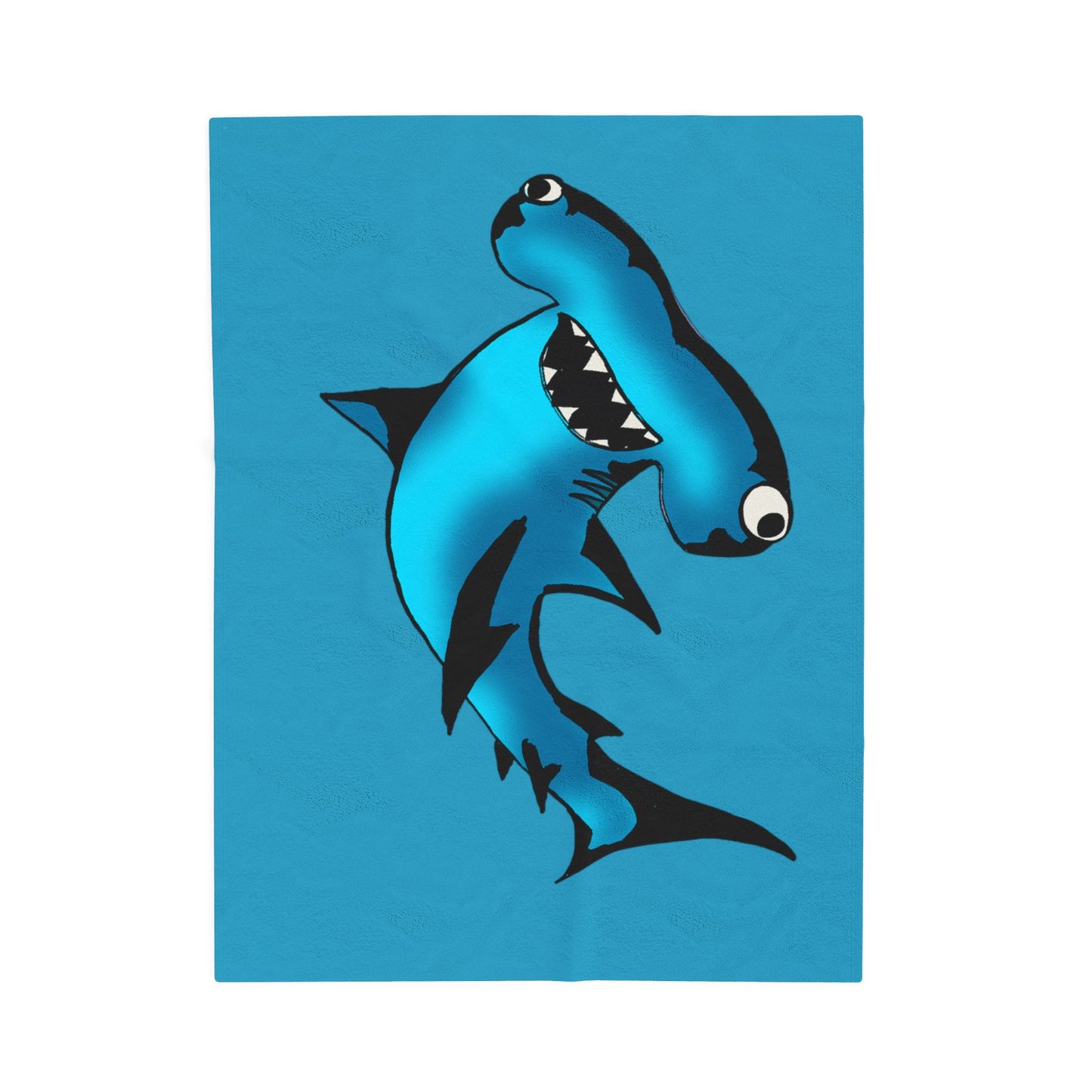 Shark Design Velveteen Plush Blanket – Cozy & Fun for Kids & Ocean Lovers