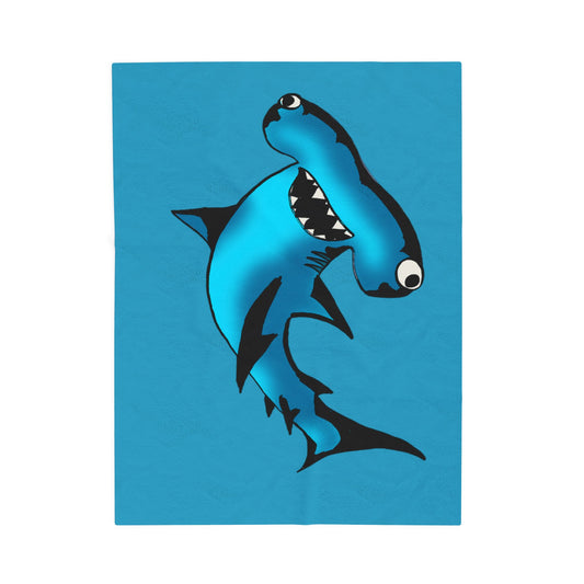 Shark Design Velveteen Plush Blanket – Cozy & Fun for Kids & Ocean Lovers