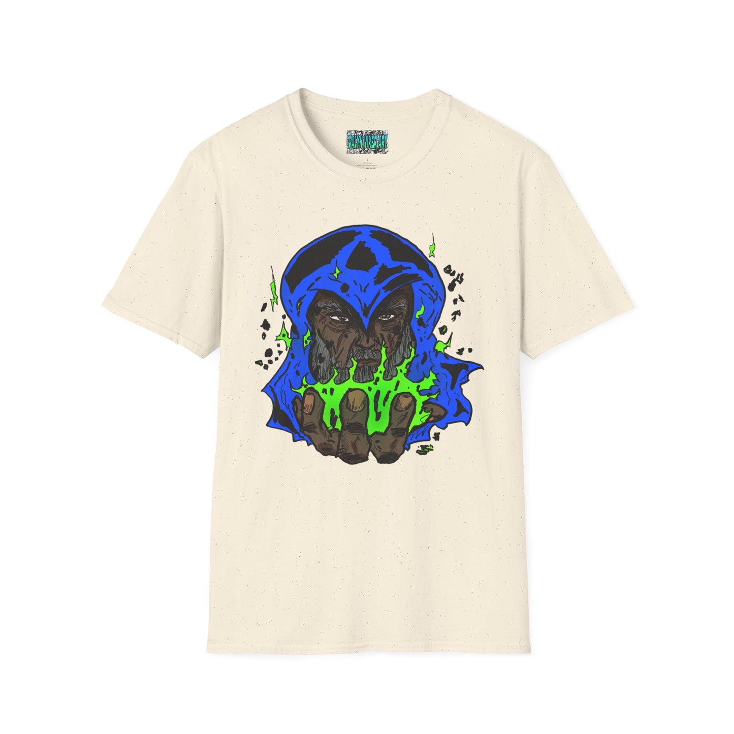 Cosmic Wizard Unisex T-Shirt - Mystical Sorcery and Magical Fire Design