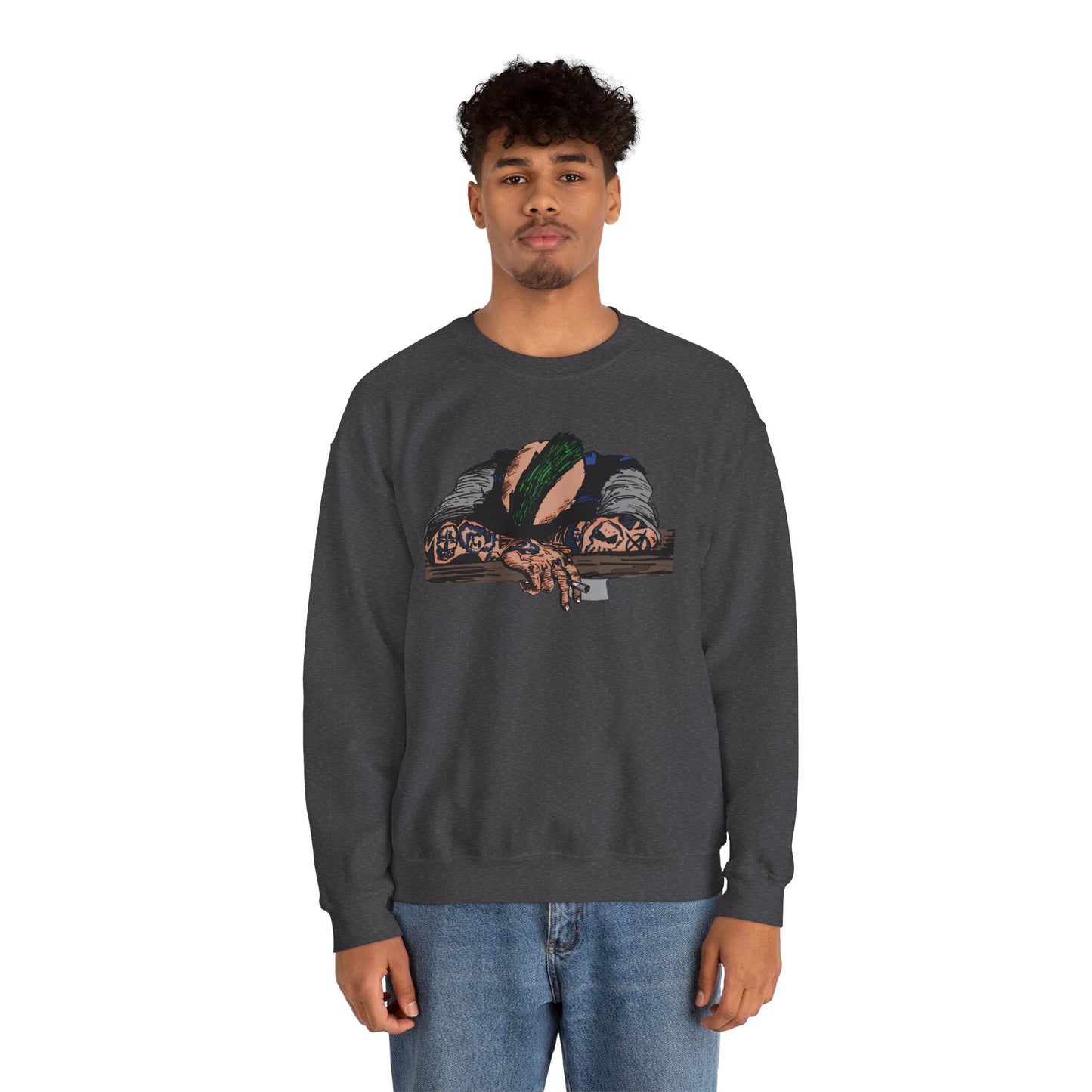 Punk and Done Artistic Unisex Crewneck Sweatshirt - Cozy Vibes