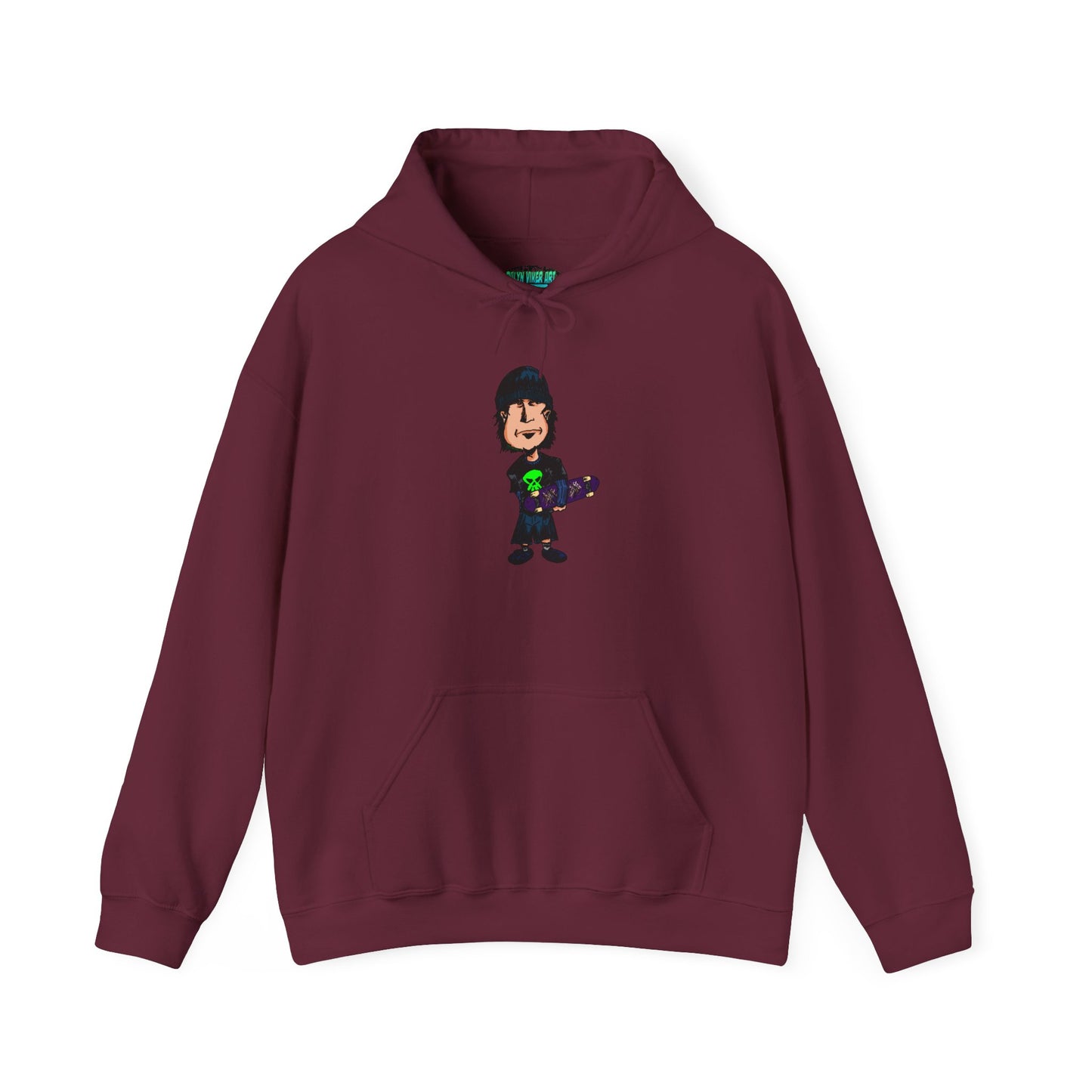 Rude Skater Dude Cartoon Hoodie – Skate Punk Sweatshirt