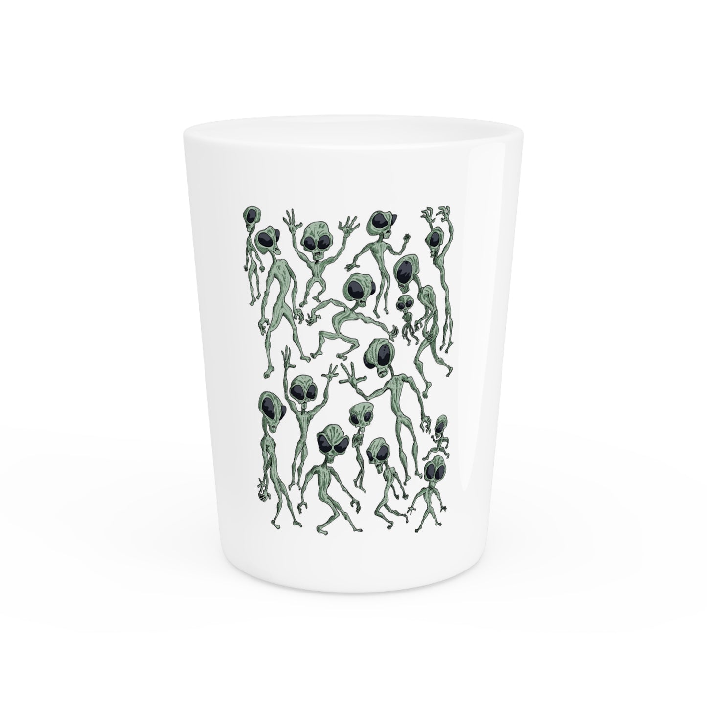 Alien Dance Party Inspired Shot Glass, Unique Party Favors, Sci-Fi Barware, Gift for Alien Enthusiasts, Fun Home Decor, Collectibles