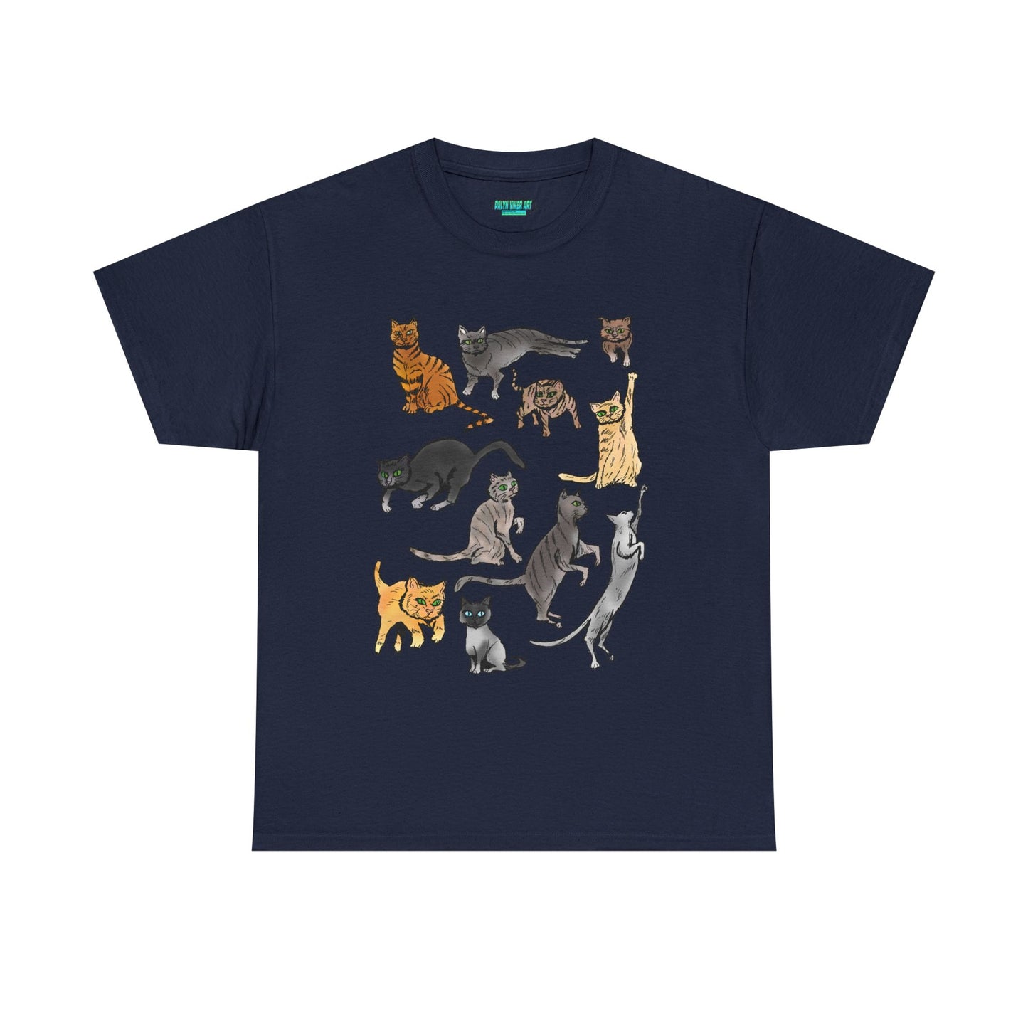 Cats Collage T-Shirt — Cute Cat Illustration Tee for Cat Lovers