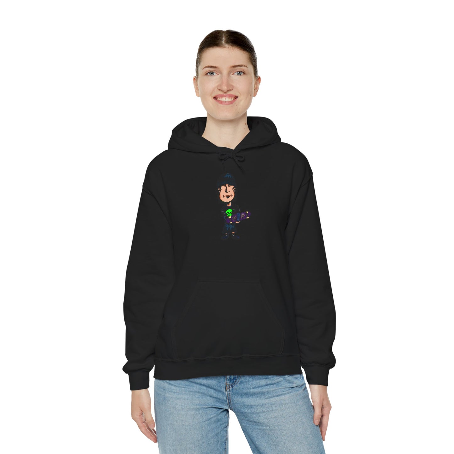 Rude Skater Dude Cartoon Hoodie – Skate Punk Sweatshirt