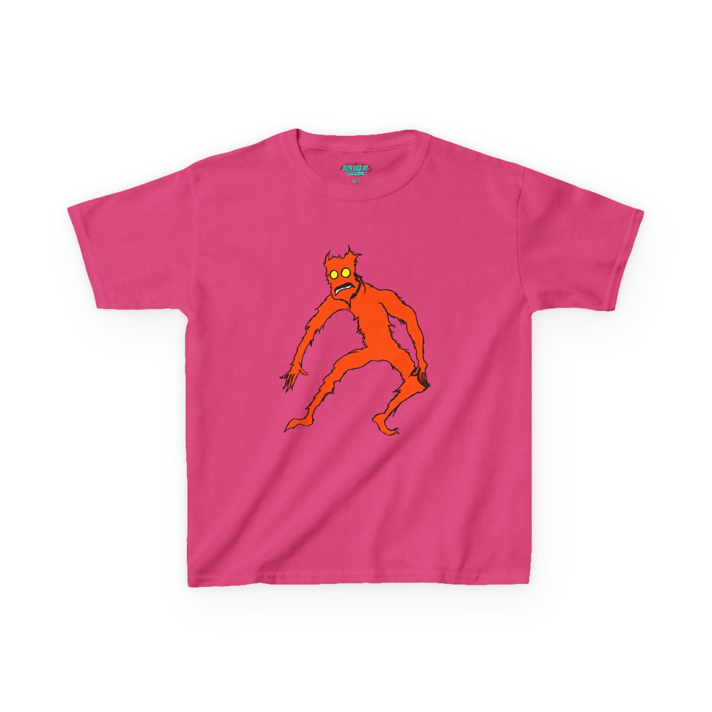 Kids Fire Monster Tee - Fun and Spooky Cotton T-Shirt for Kids