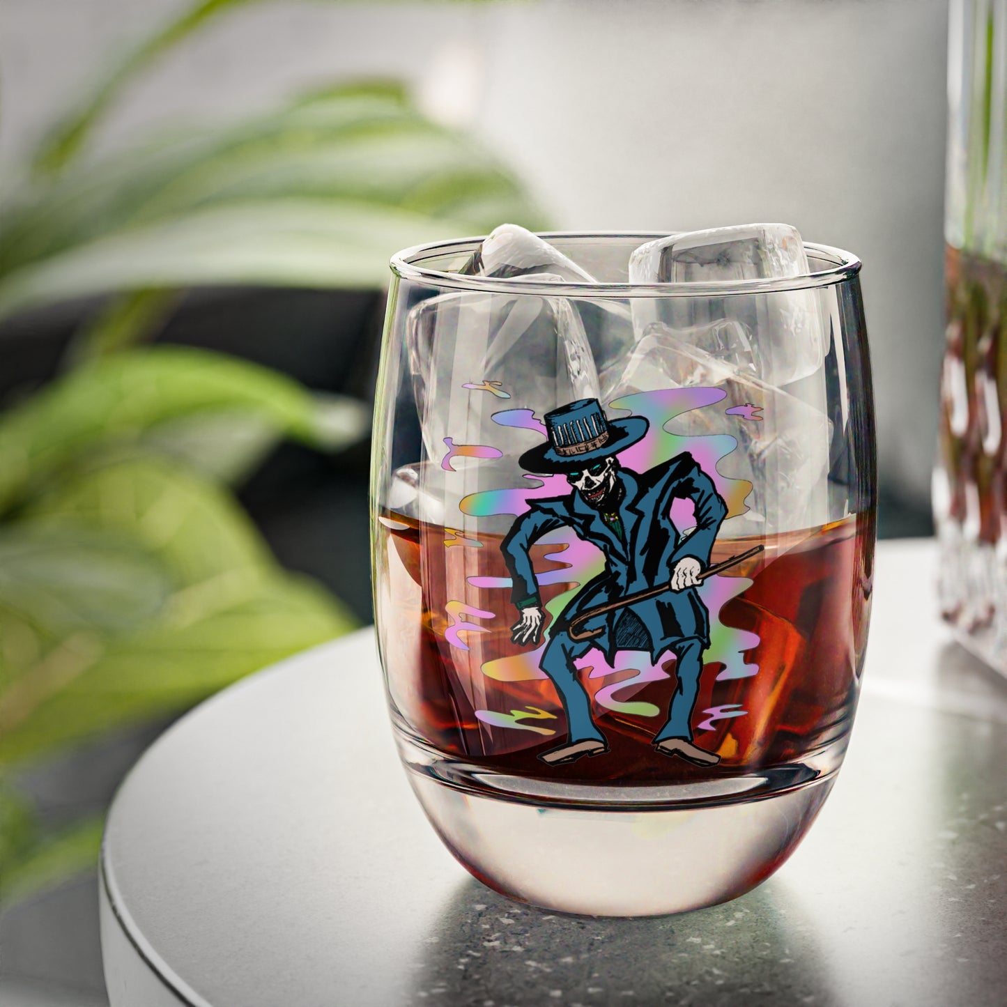 Voodoo Maniac Dapper Dancer Whiskey Glass - Stylish Barware for Cocktail Lovers