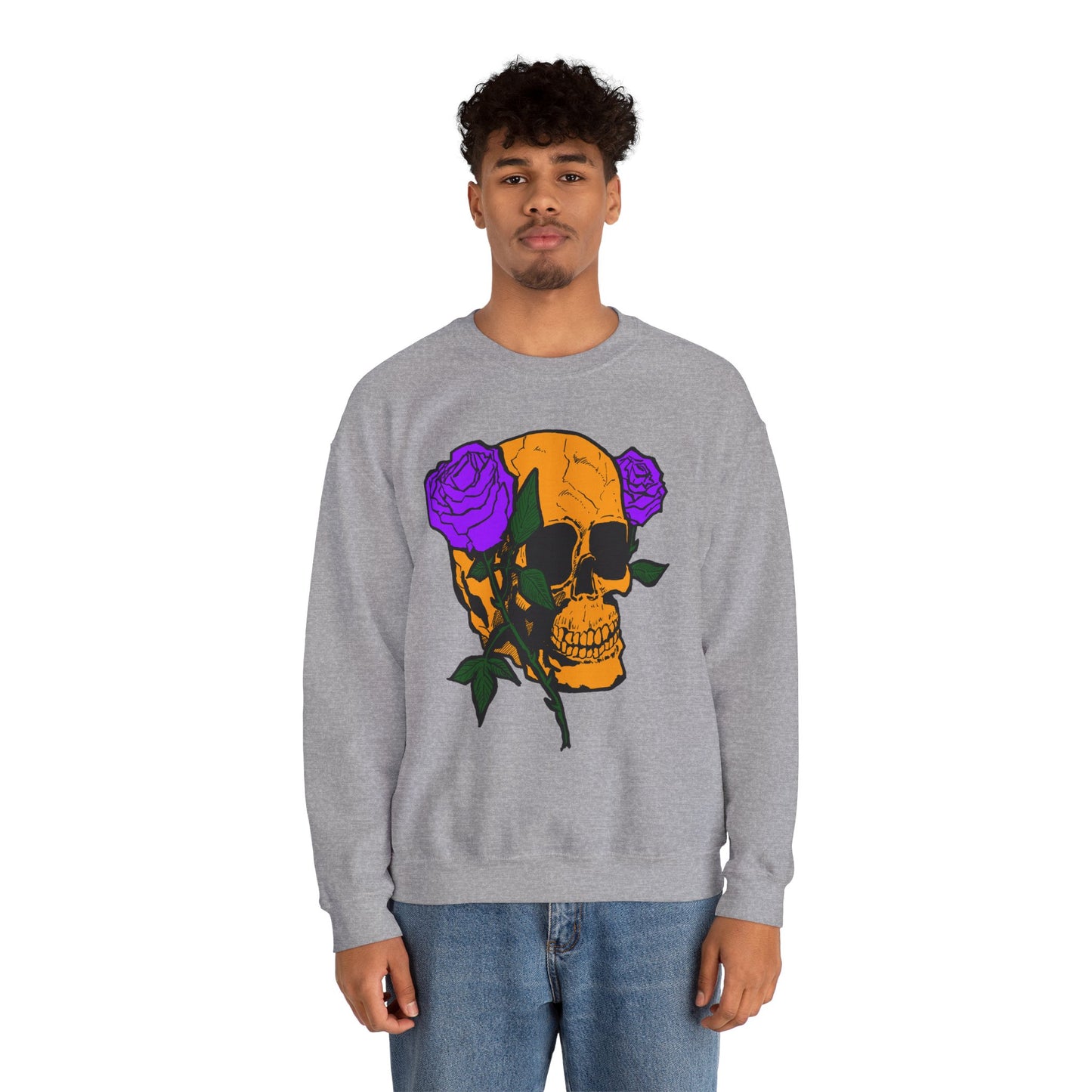 Skull & Roses Sweatshirt - Unisex Heavy Blend™ Crewneck