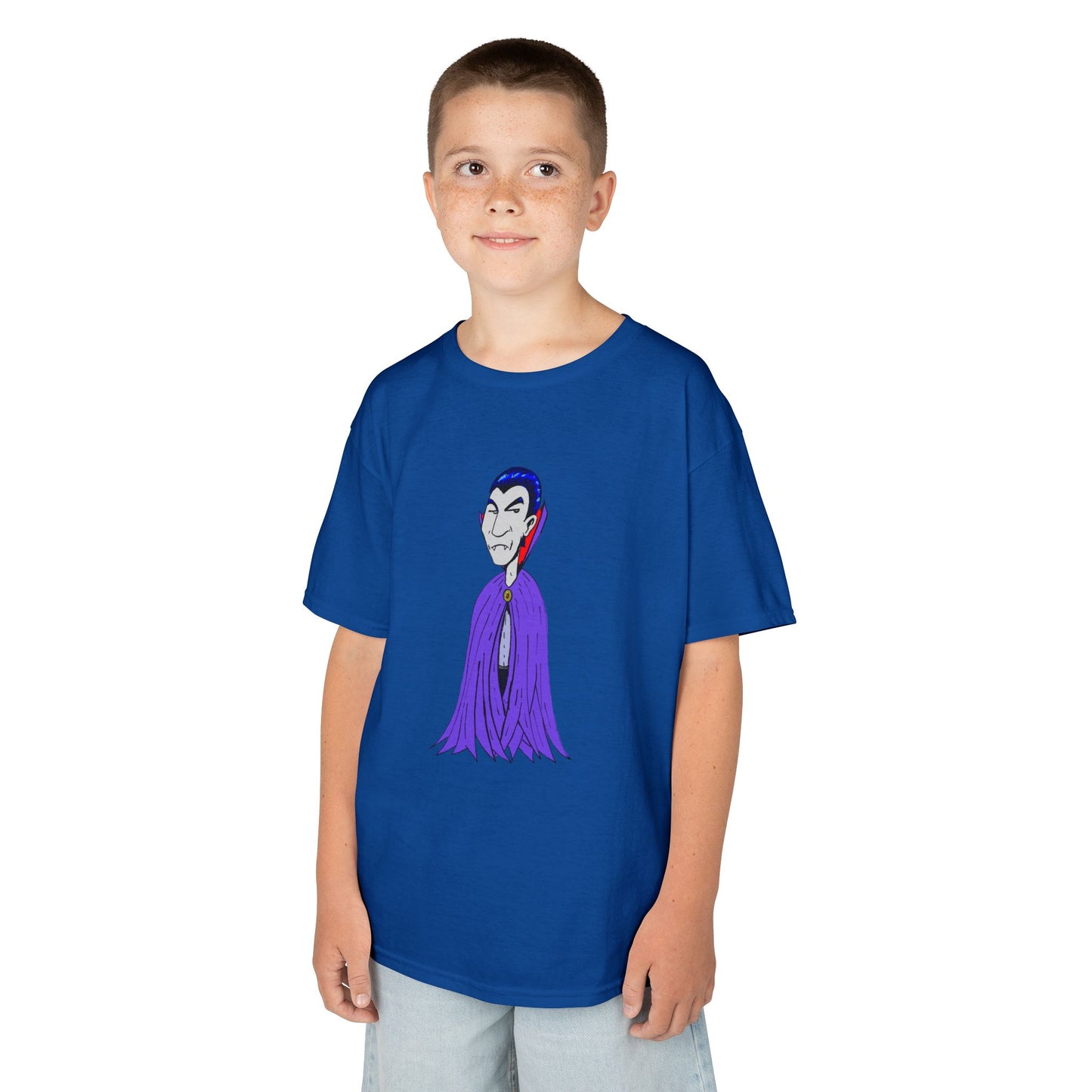 Kids Vampire T-Shirt — Cute Purple Dracula Tee for Halloween
